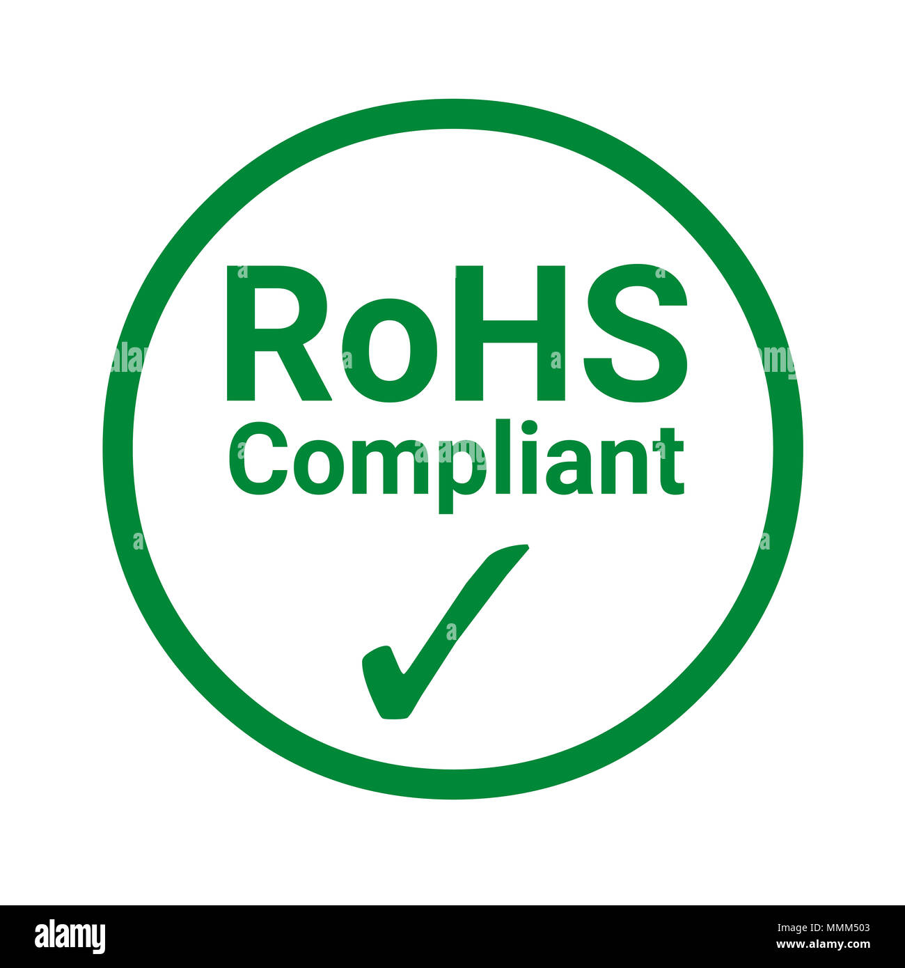 RoHS compliant green sign Stock Photo
