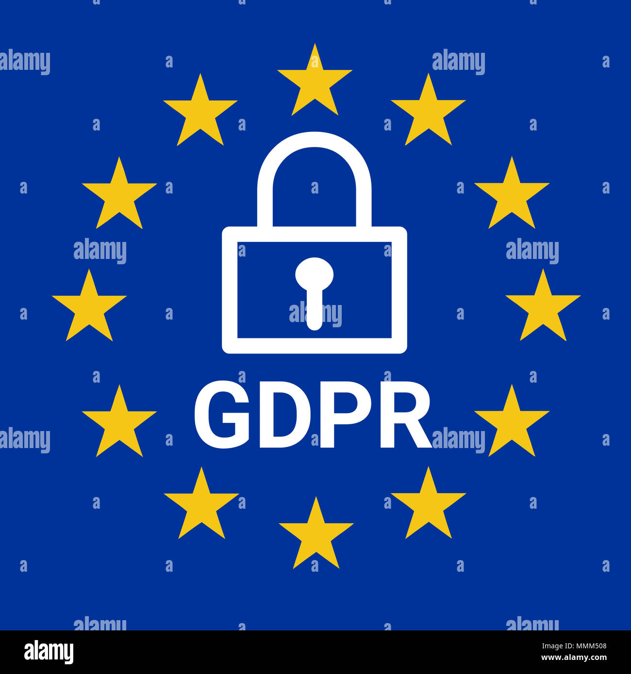 GDPR, general data protection regulation sign illustration Stock Photo ...