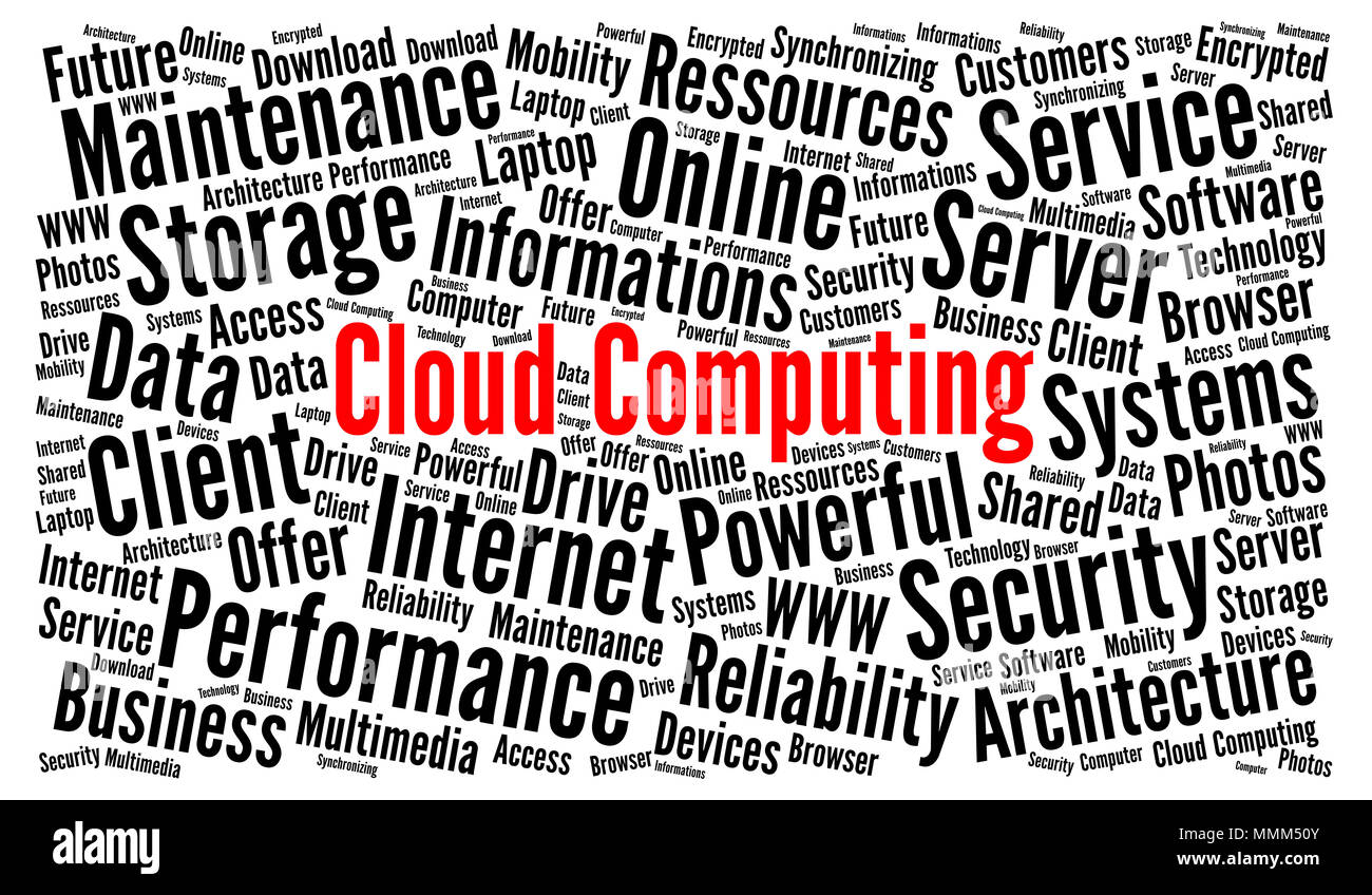 Cloud computing word cloud concept Stock Photo - Alamy