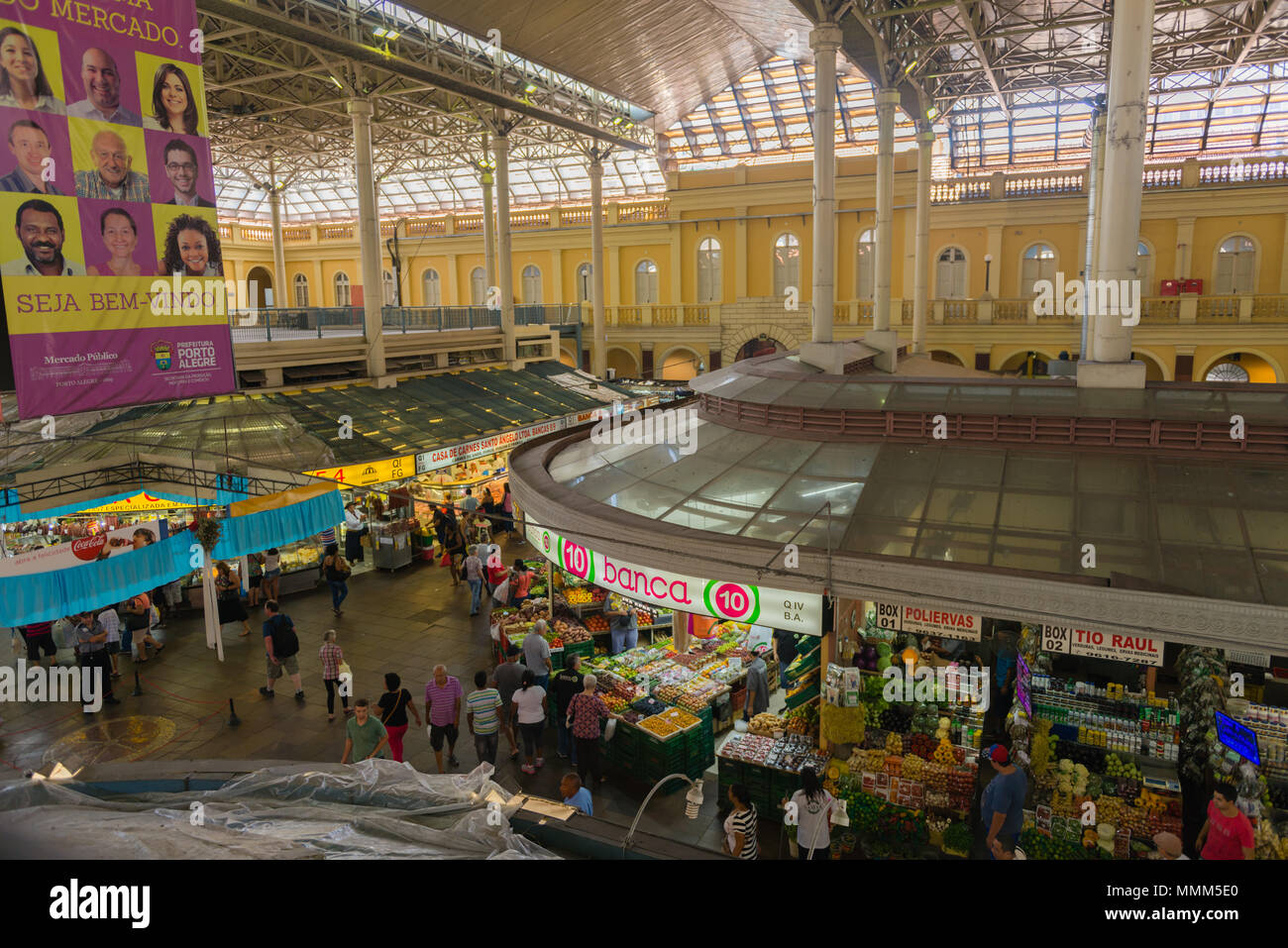 The market hall "Mercado Publico" in the centre of Porto Alegre, Rio