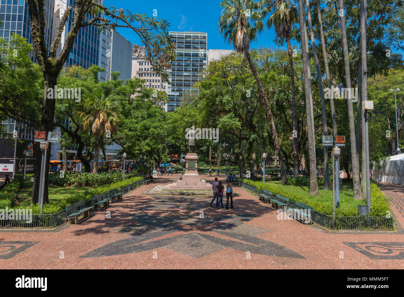 Daily life in the busy city centre, Porto Alegre, Rio Grande do Sul, Brazil, Latin America Stock Photo