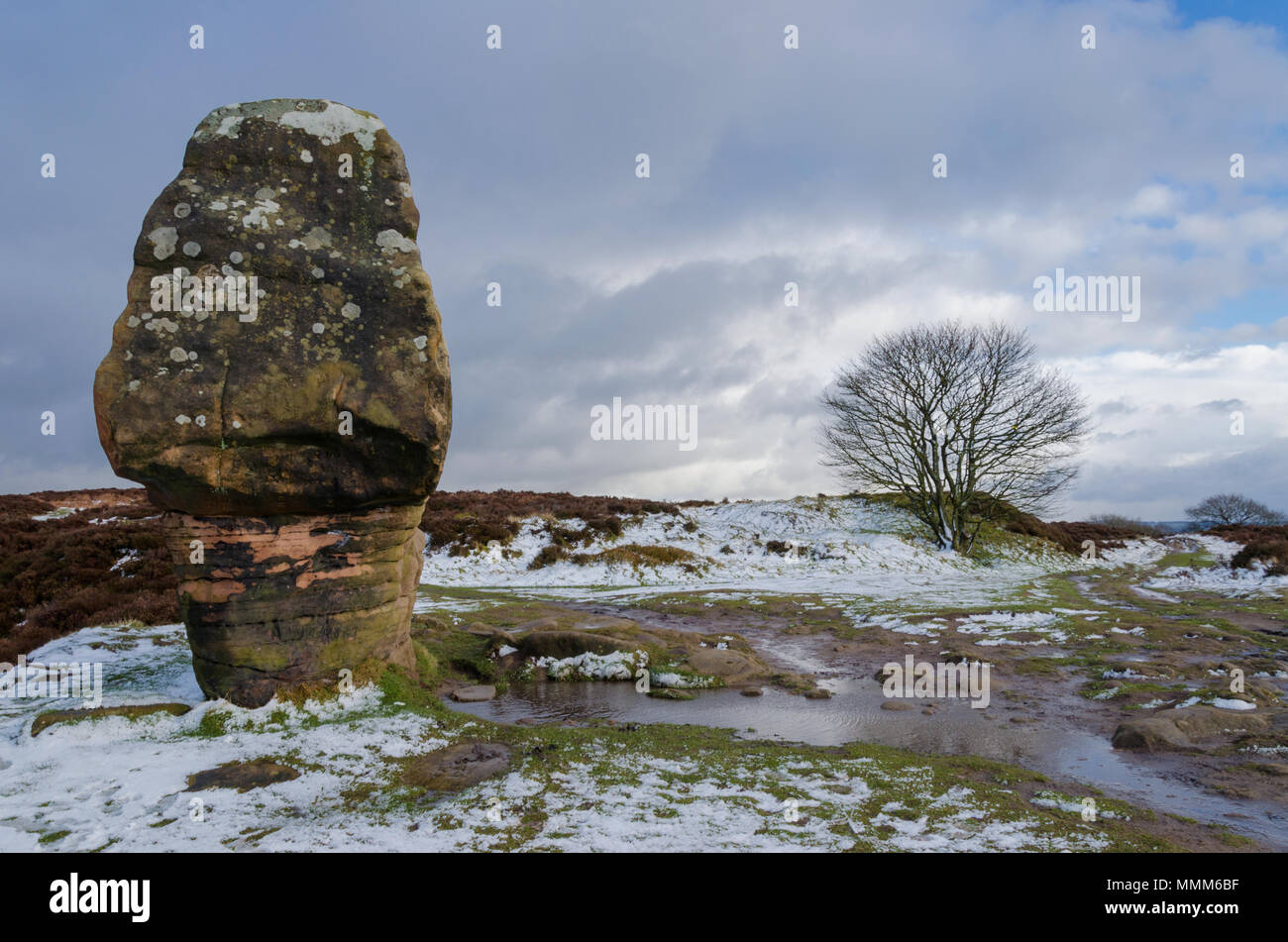 Cork Stone on Stanton Moor is a cork shaped natural feature. The