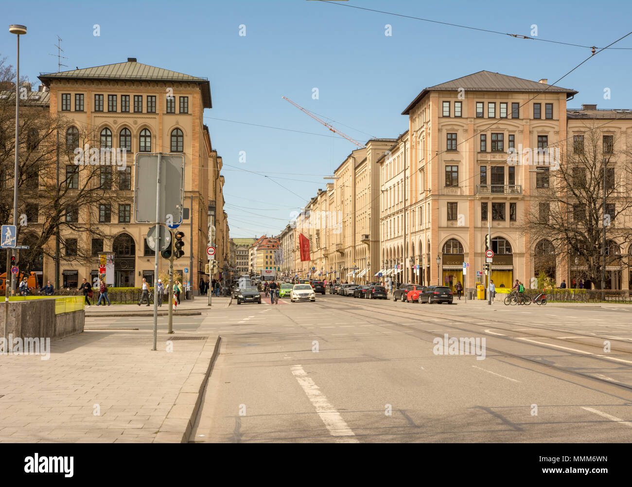 Maximilianstrasse munich bavaria germany europe hires stock