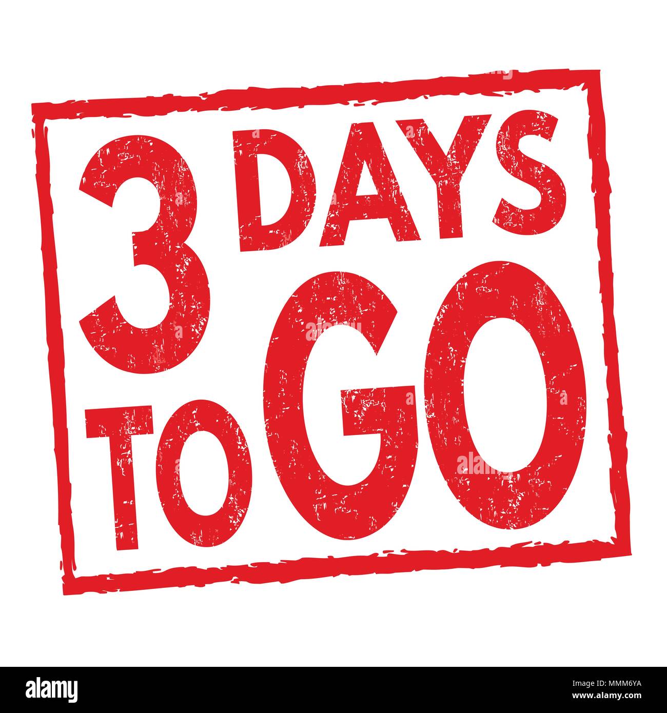 3 Days To Go Label Or Sticker Stock Vector