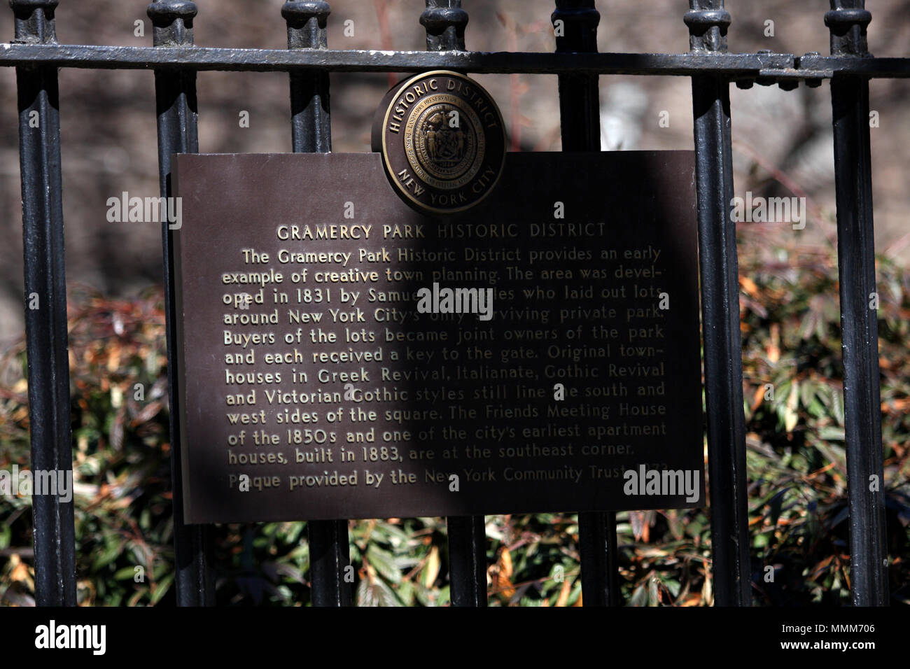 Gramercy Park, Manhattan, New York City Stock Photo Alamy