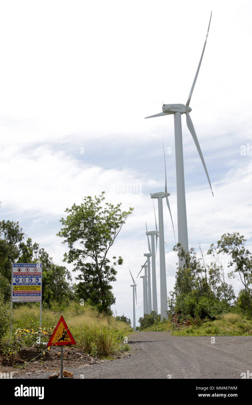 la première centrale éolienne à Bras D'Eau Stock Photo Alamy
