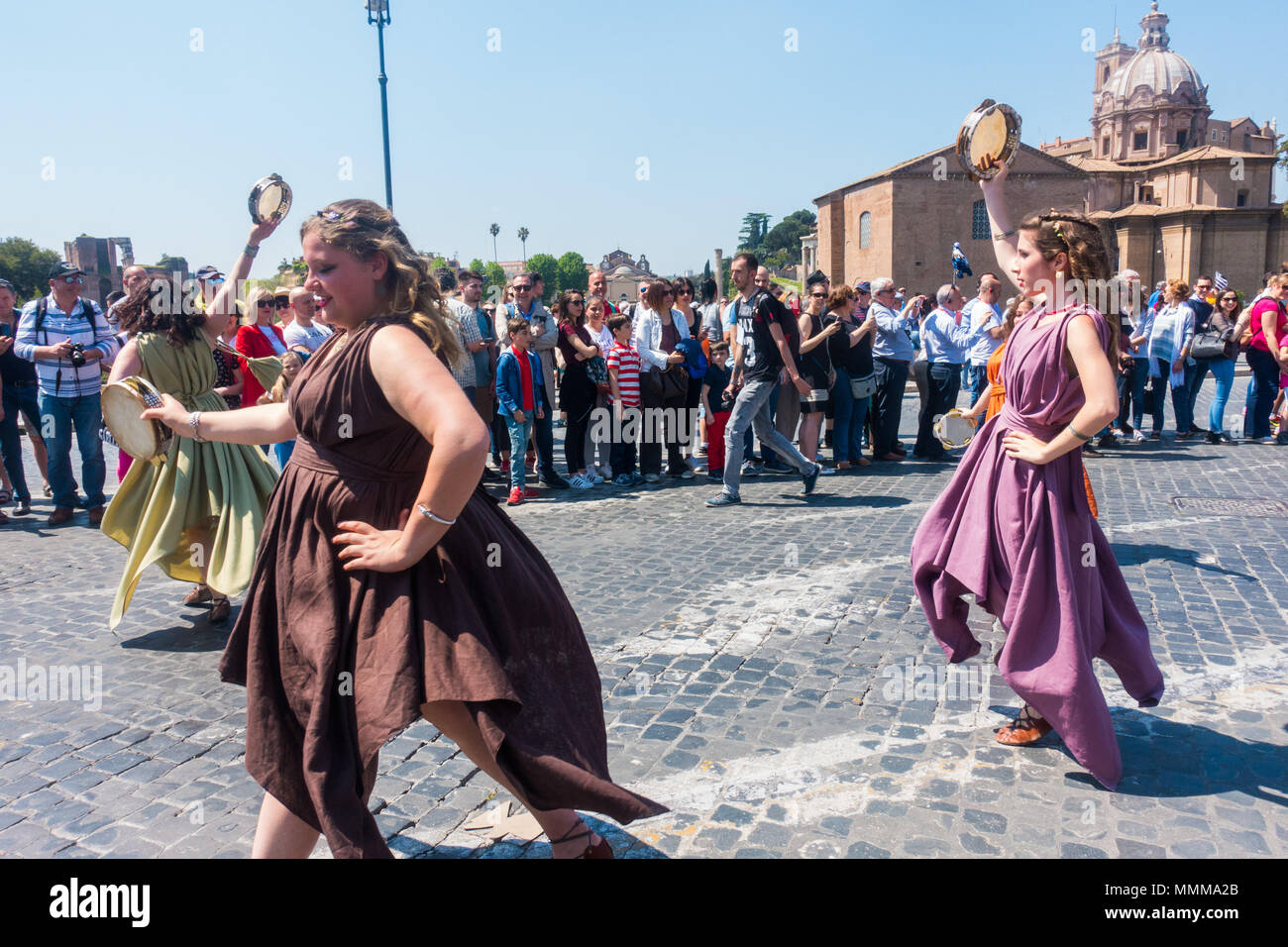 Rome, Italy. 22nd April, 2018. Natale di Roma in Rome Reenactment to celebrate 2771st anniversary of the foundation of the city in 21st April 753 B Stock Photo