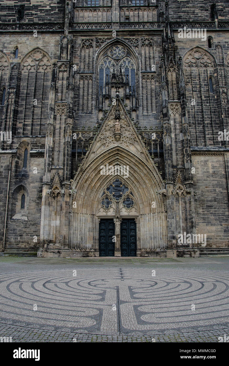 Magdeburg Cathedral, officially called the Cathedral of Saints Catherine and Maurice, a Protestant cathedral, the oldest Gothic cathedral in Germany. Stock Photo