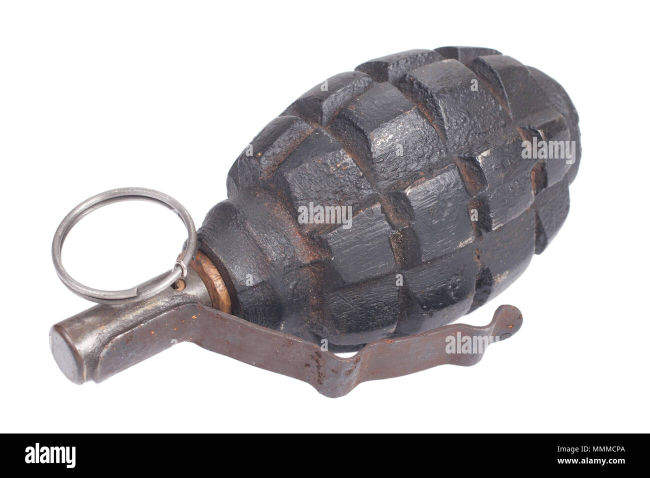 grenade isolated on a white background Stock Photo - Alamy