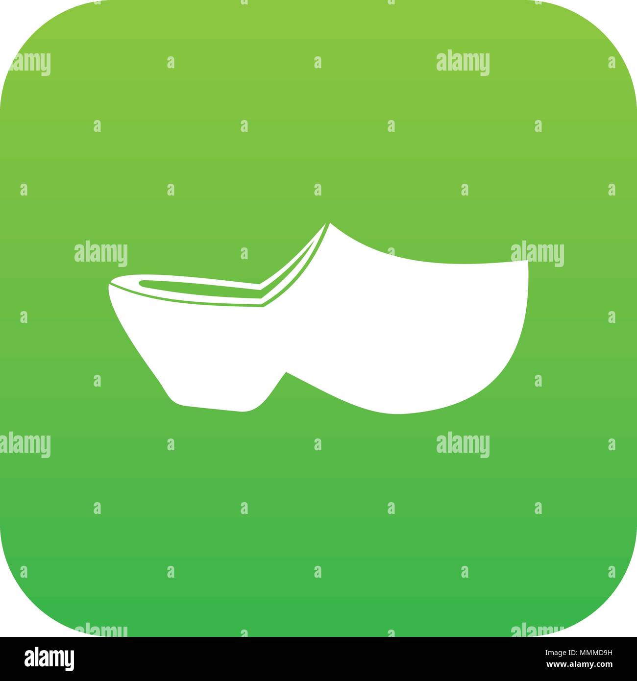 Clogs icon digital green Stock Vector