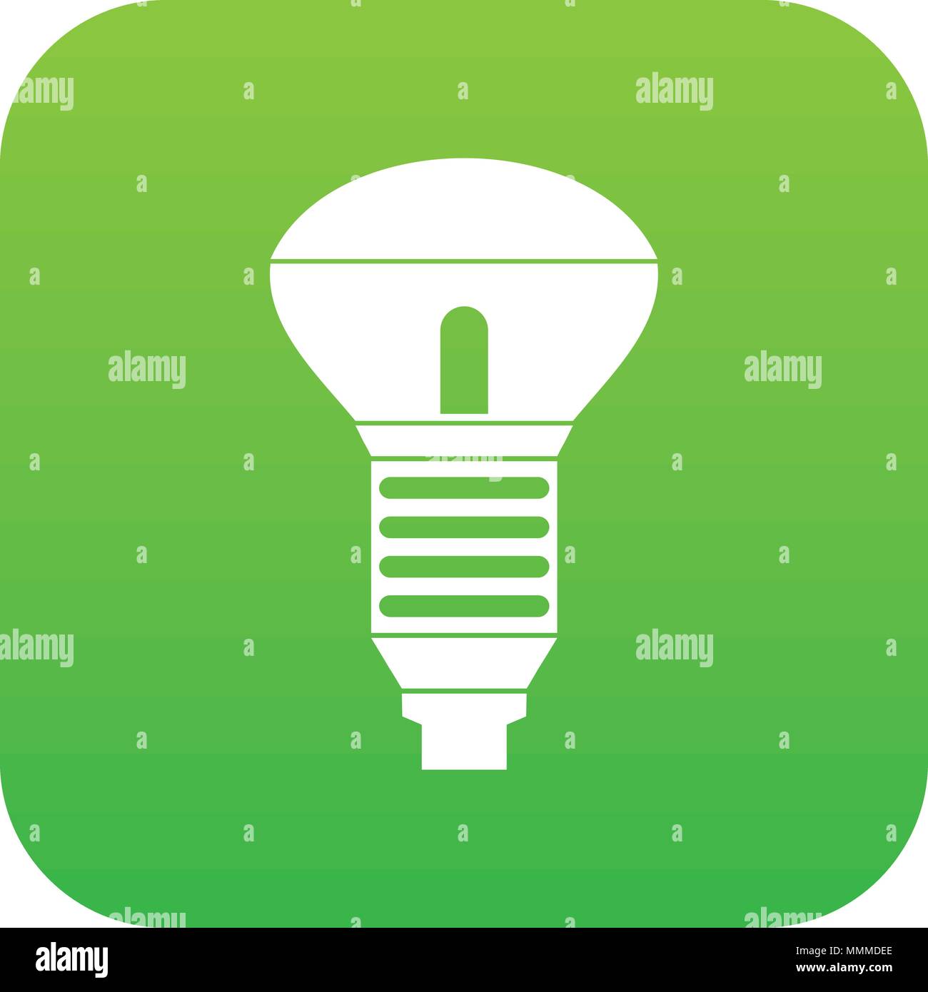 Led bulb icon digital green Stock Vector Image & Art - Alamy
