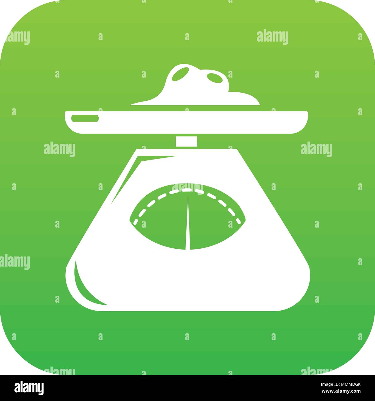 Kitchen scales icon green vector Stock Vector Image & Art Alamy