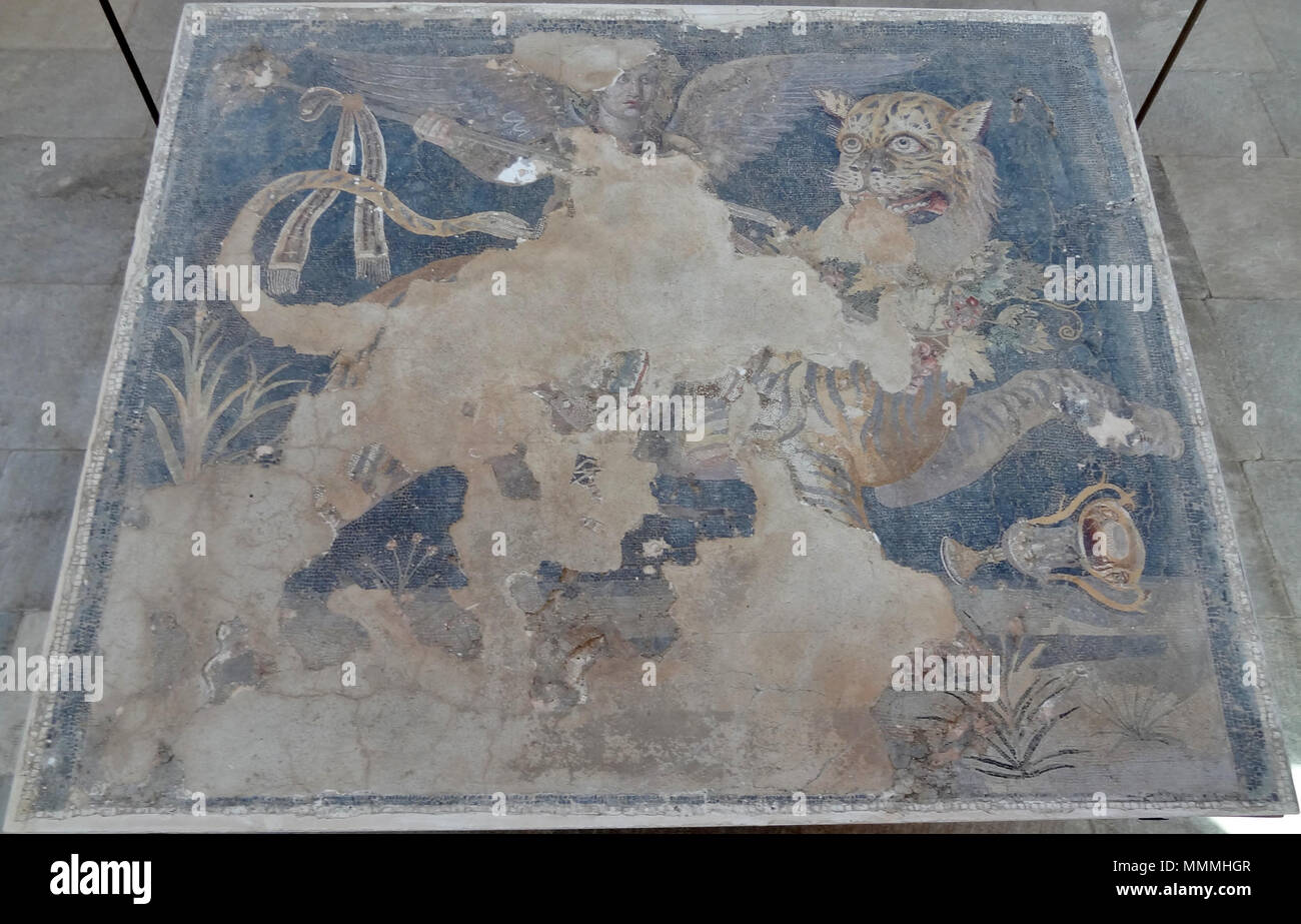 Deutsch Dionysos Reitend Auf Einem Tiger Fussbodenmosaik