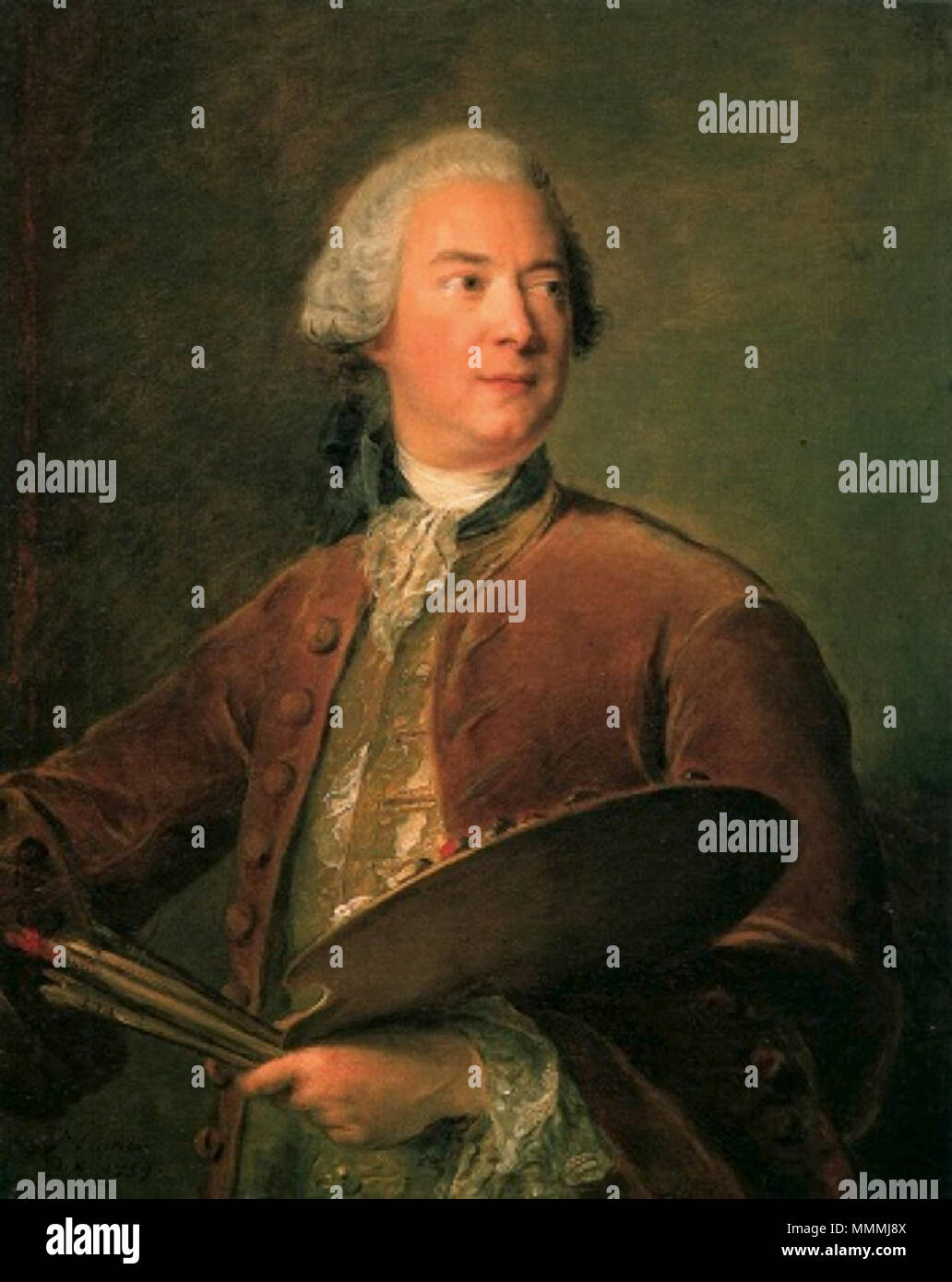 Jean-Marc Nattier, Louis Tocqué (1739) Stock Photo
