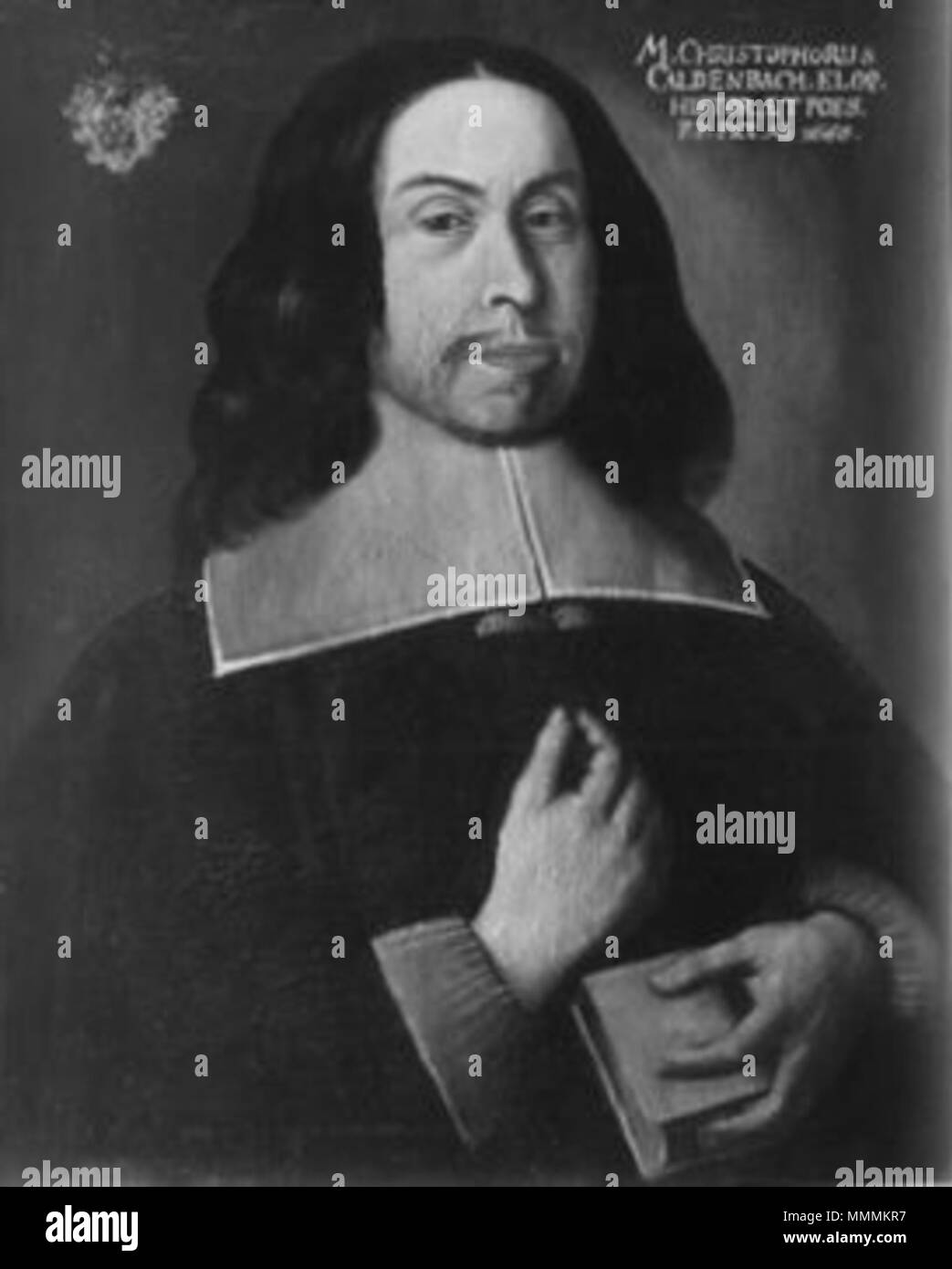. Deutsch: Christoph Caldenbach (1613-1698), deutscher Philologe, Historiker und Lyriker  . 1660. Unknown Christoph Caldenbach (1613-1698) Stock Photo