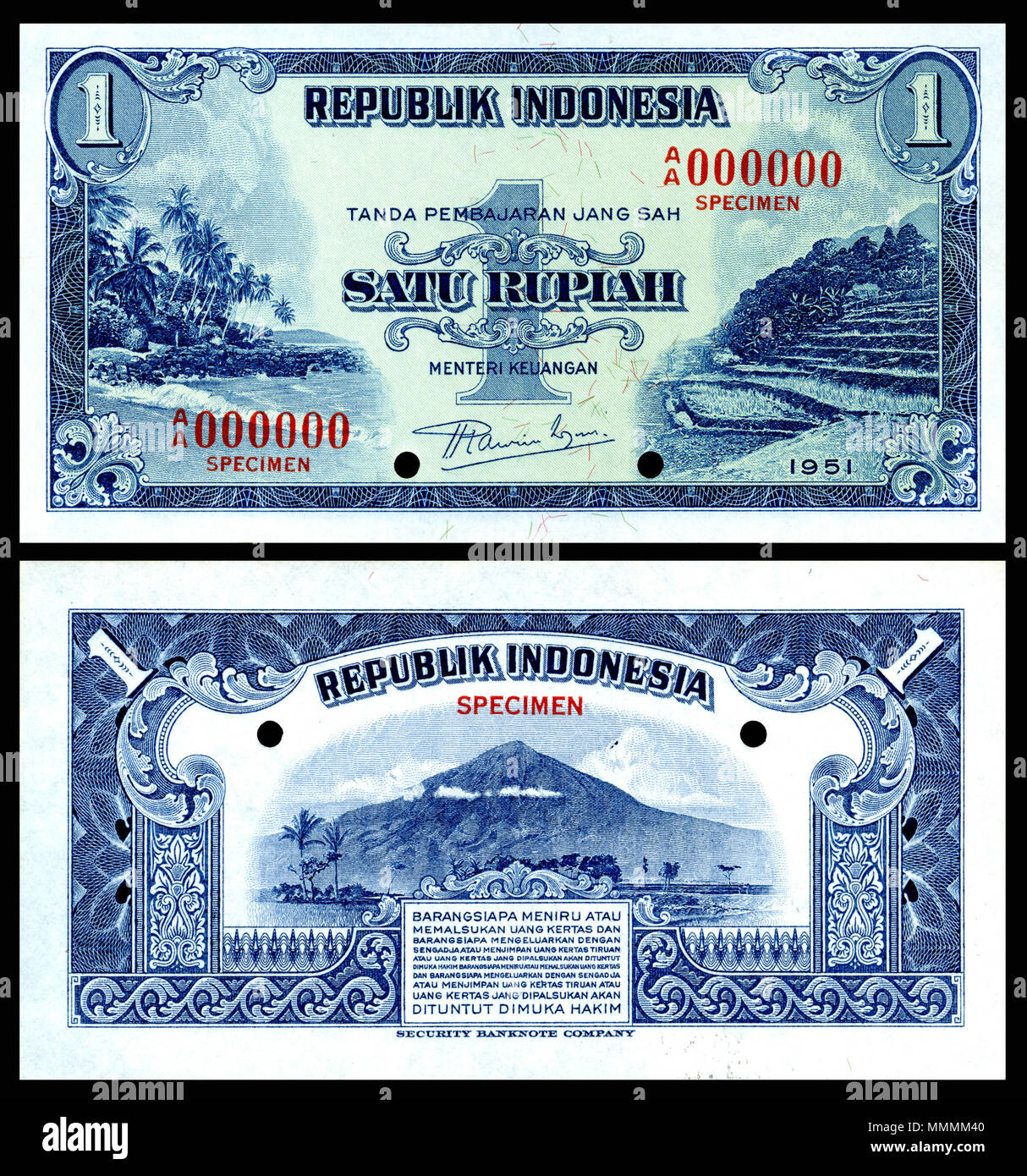 IND-38-Republik Indonesia - 1 Rupiah (1951 Stock Photo - Alamy