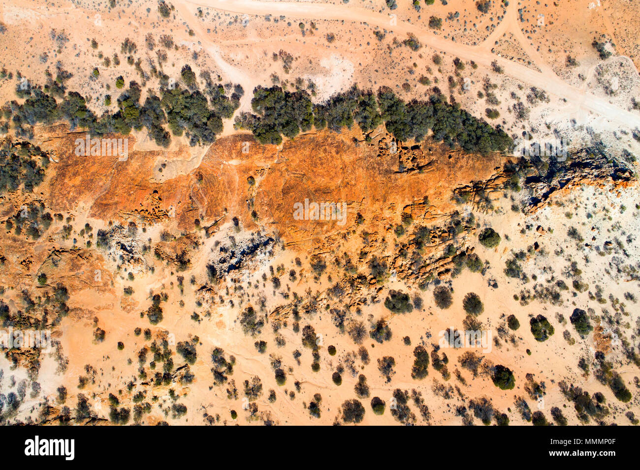 Granite stone landscape seen from above, Eastern Goldfields, Western ...