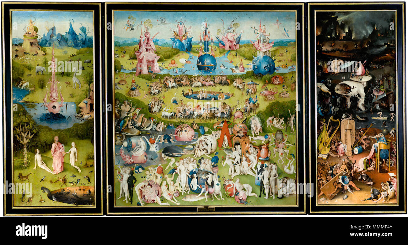 El jardín de las Delicias, de El Bosco Stock Photo - Alamy, image size:1300x783