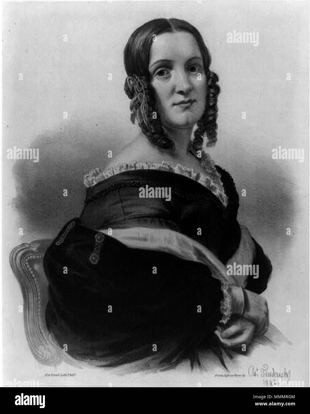 . Angelica Van Buren en:Category:First Ladies of the United States  . 1842. Fenderich 46 Angelica van buren Stock Photo