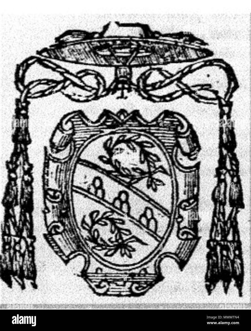 . English Coat of arms of Antonio Maria Ciocchi del Monte . 3 July