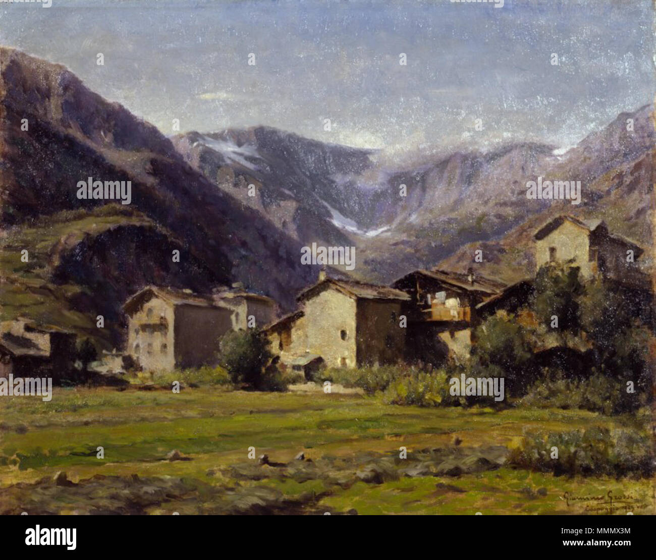 Italiano: Caspoggio (Val Malenco) . 1929. 58 Artgate Fondazione Cariplo - Grossi Giannino, Caspoggio (Val Malenco) Stock Photo