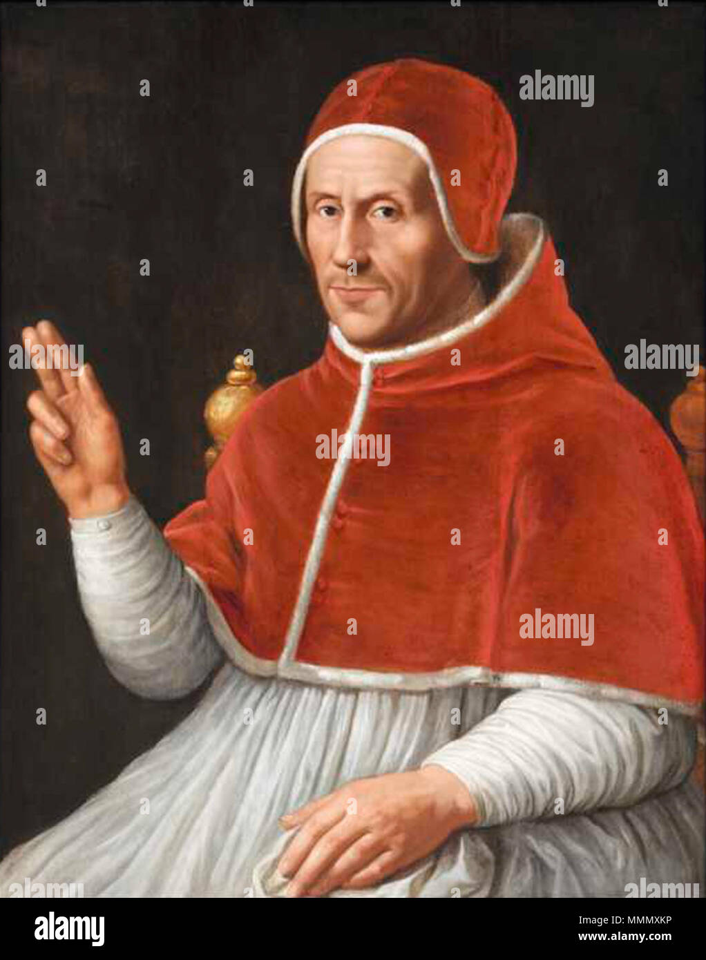 . Pope Adrian VI (Hadrian VI) (en:Pope Adrian VI)  . May 24-25, 1523? Apparently the Venetian envoy Sanuto Marino writes in his diary that on those dates, a young Dutch painter made two portraits of the Pope. (see link above for source).   Jan van Scorel  (1495–1562)     Alternative names Jan van Schoorel, Jan van Schoorl, Jan van Schoreel, Jan van Schorel, Jan van Scoreel, Jan van Scorelius, Jan van Scorellius  Description Dutch painter and draughtsman  Date of birth/death 1 August 1495 6 December 1552  Location of birth/death Schoorl Utrecht  Work location Haarlem (ca. 1517-1518), Venice (15 Stock Photo