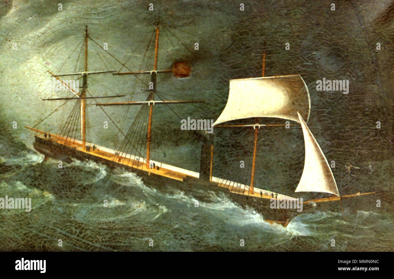 . Pintura que pertenece a la Marina de Guerra del Perú, buque de guerra.  . 71 BAP Amazonas Stock Photo
