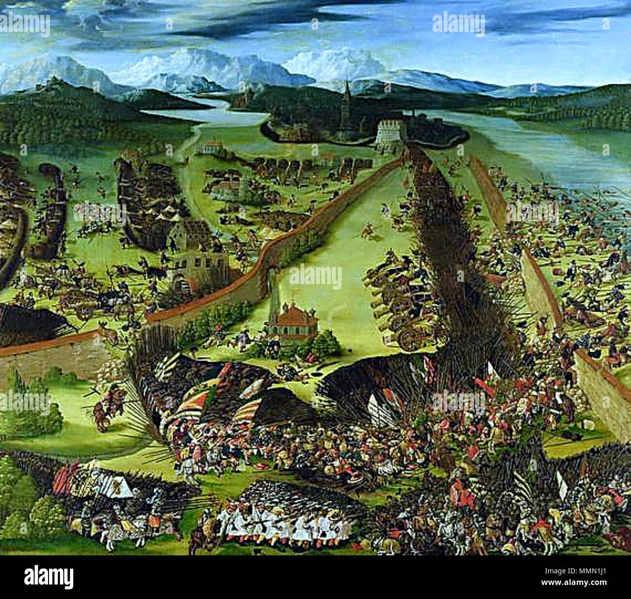. English: Battle of Pavia 1525 75 Battle of Pavia 1525 Stock Photo