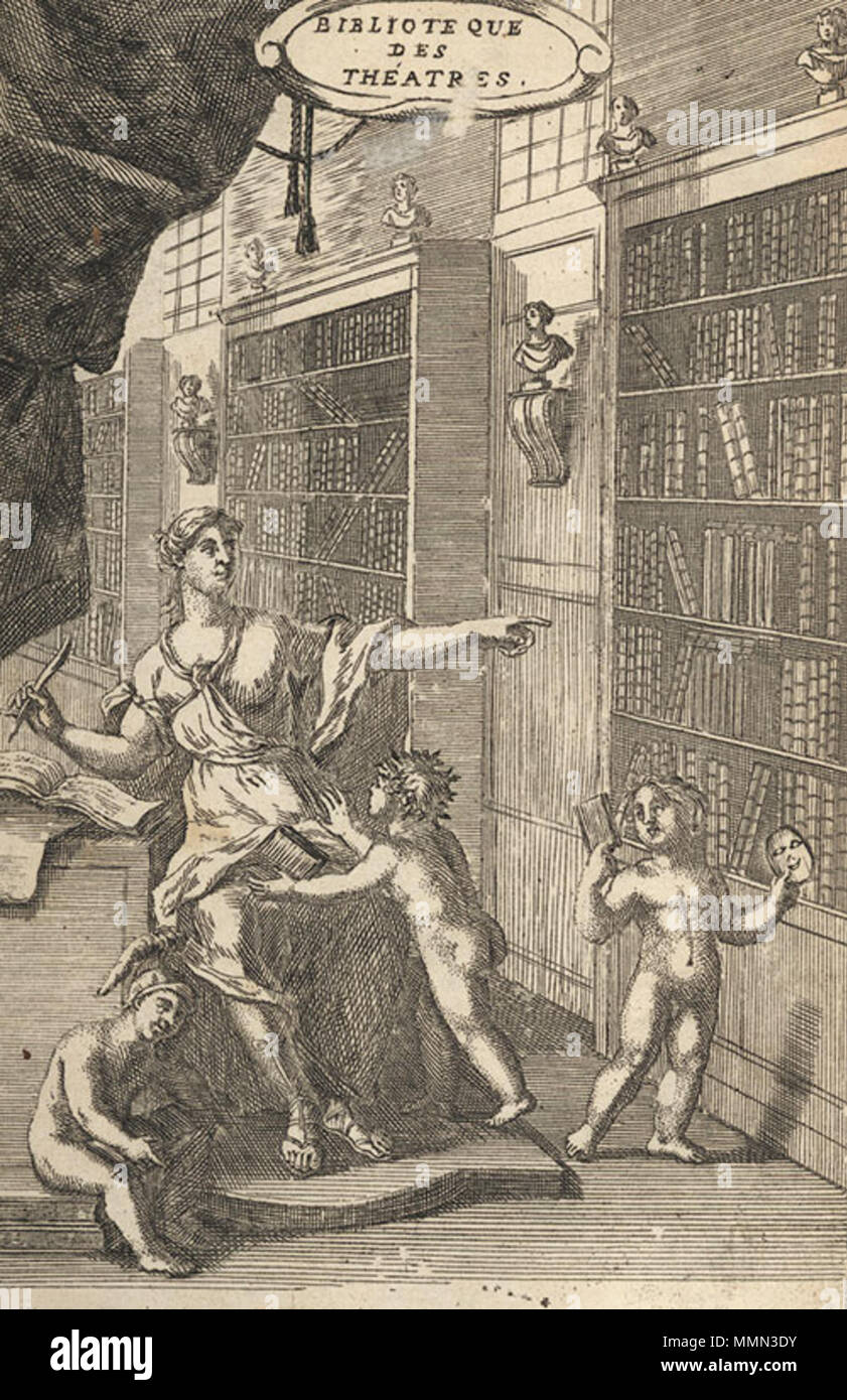 . Maupoint: Biblioteque des Theatres, contenant le Catalogue Alphabetique des Piéces Dramatiques, Opera, Parodies etc. Paris, Prault,  . 1733. 84 Bibliotheqe des theatres 1733 Stock Photo
