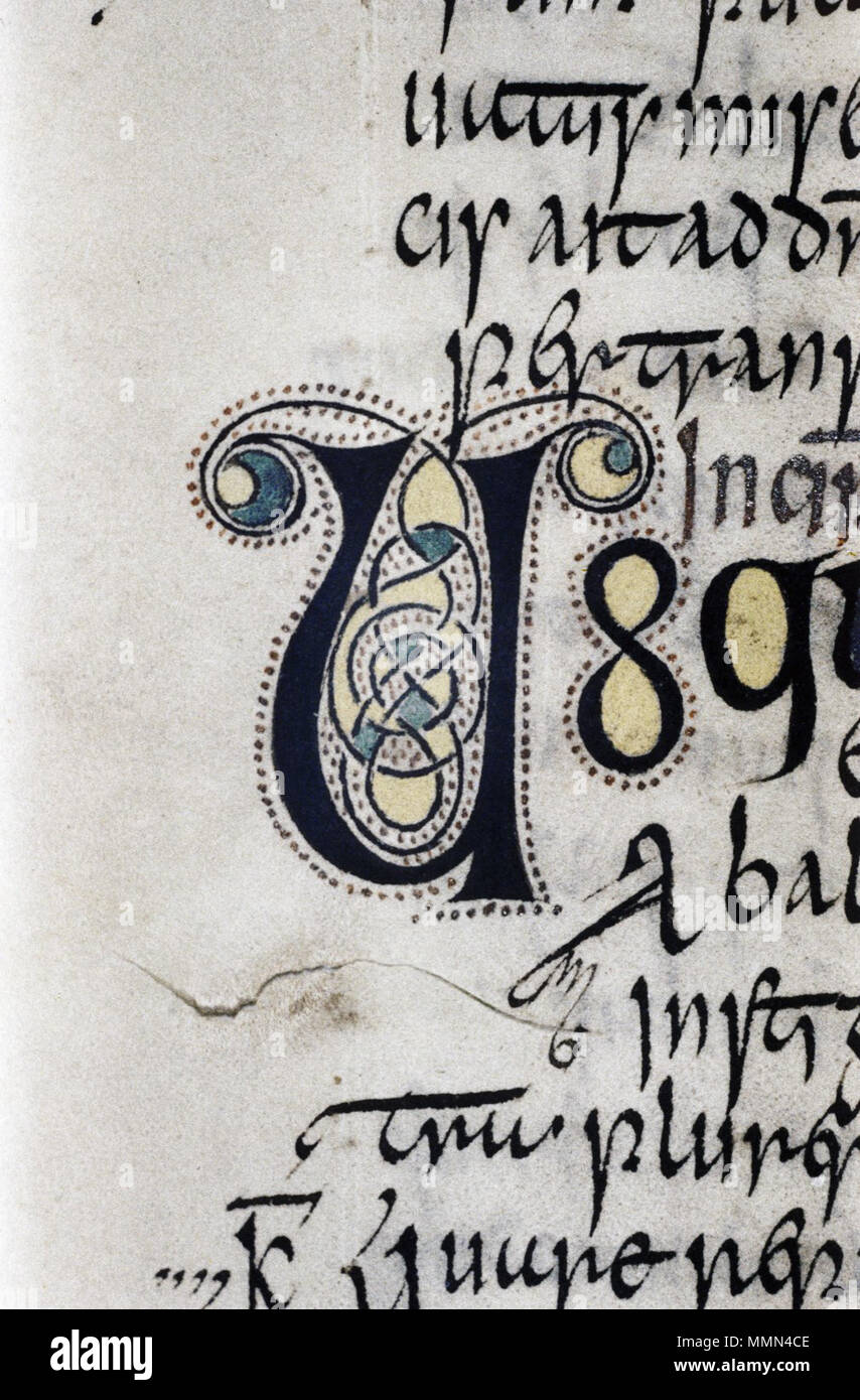 . English: Bodleian Library, MS Bodley 426 - folio 061v - detail  . 9th century. Unknown 89 Bodleian Library, MS Bodley 426 - folio 061v - detail Stock Photo