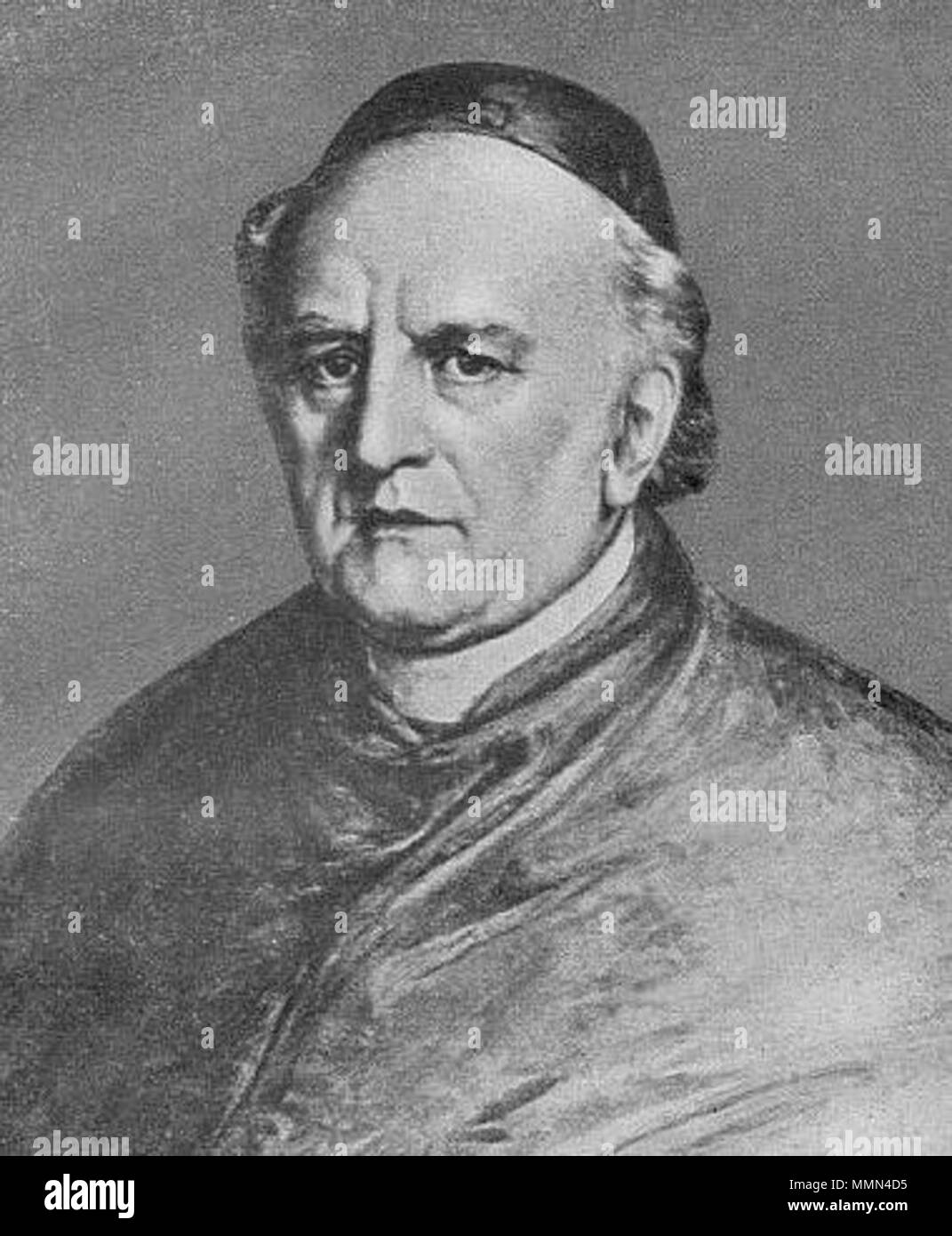 . Il classicista e bibliotecario italiano Angelo Mai (1782-1854)  . before 1854. Unknown Angelo Mai - Imagines philologorum Stock Photo