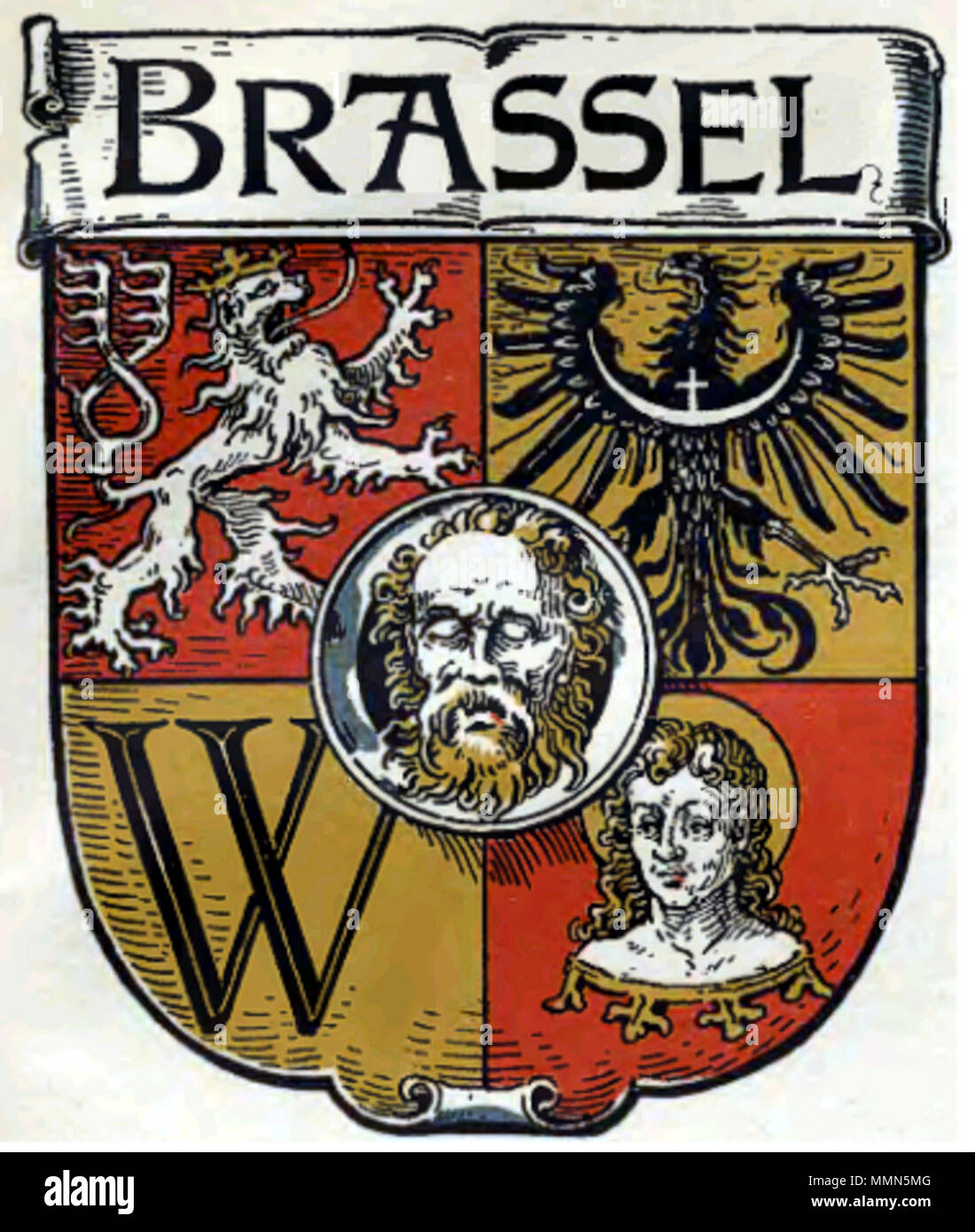 . Deutsch: Wappen der Stadt Breslau / Brassel (Schlesische Mundart). 96 Brassel Stock Photo