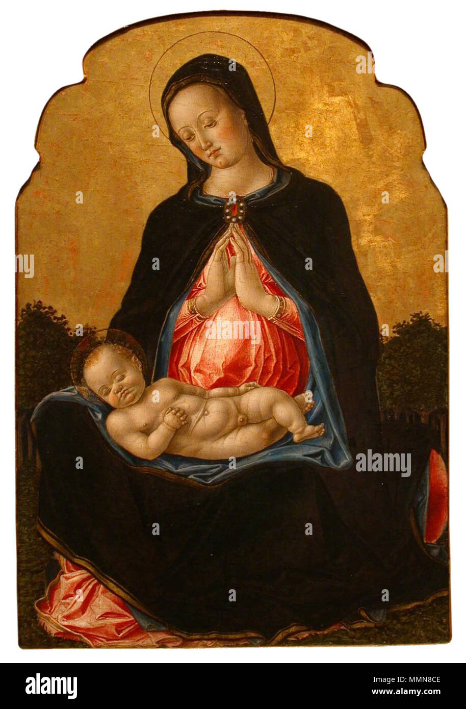 English Madonna And Child Circa 1475 Madonna And Child Tempera
