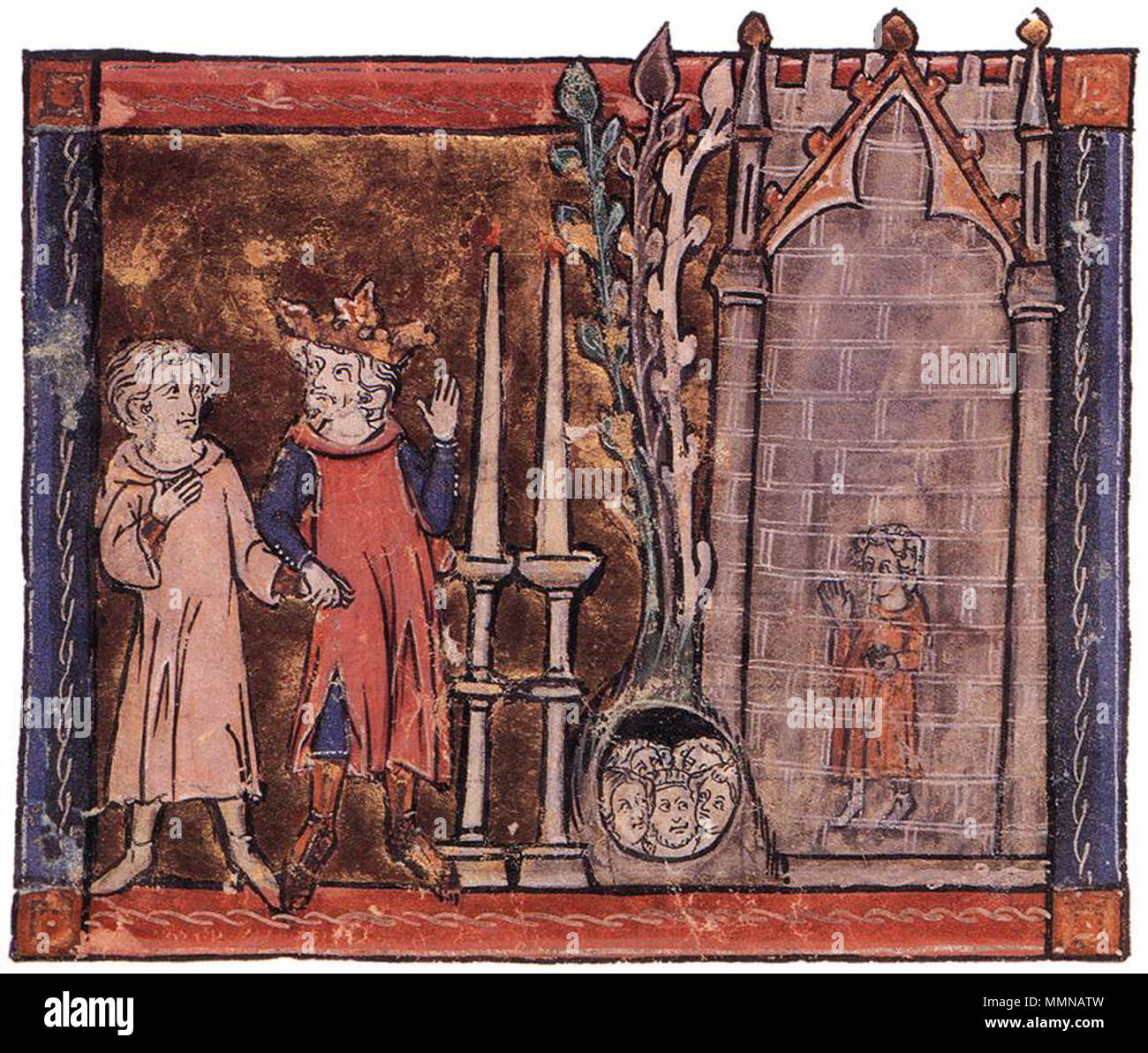 L'Histoire de Saint Graal. circa 1316. 14th-century painters - L'Histoire de Saint Graal - WGA15860 Stock Photo