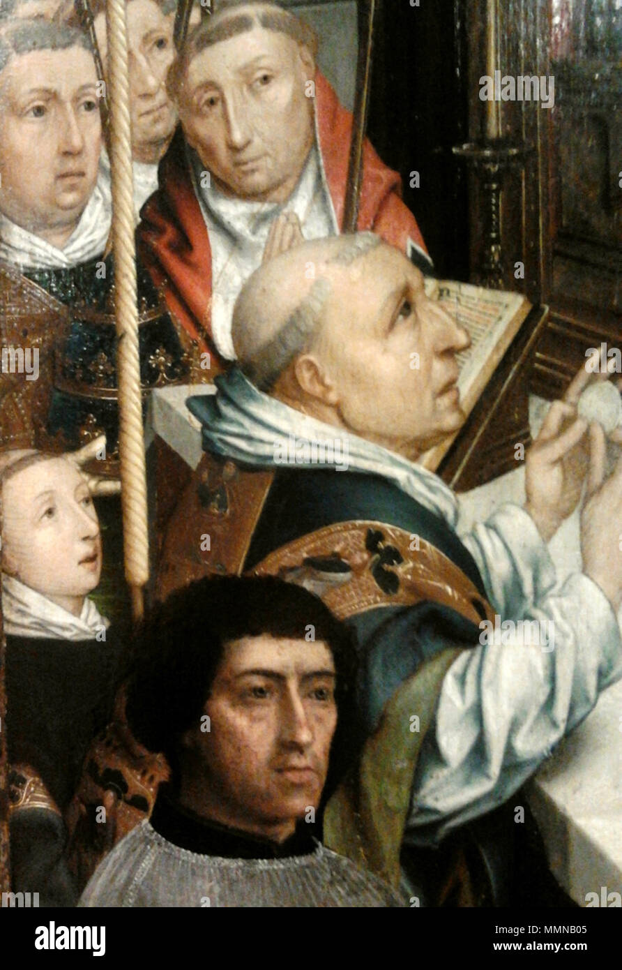 Triptych of the Lamentation of Christ (detail).. circa 1500. Bellegambe Lamentation of Christ (detail) Stock Photo