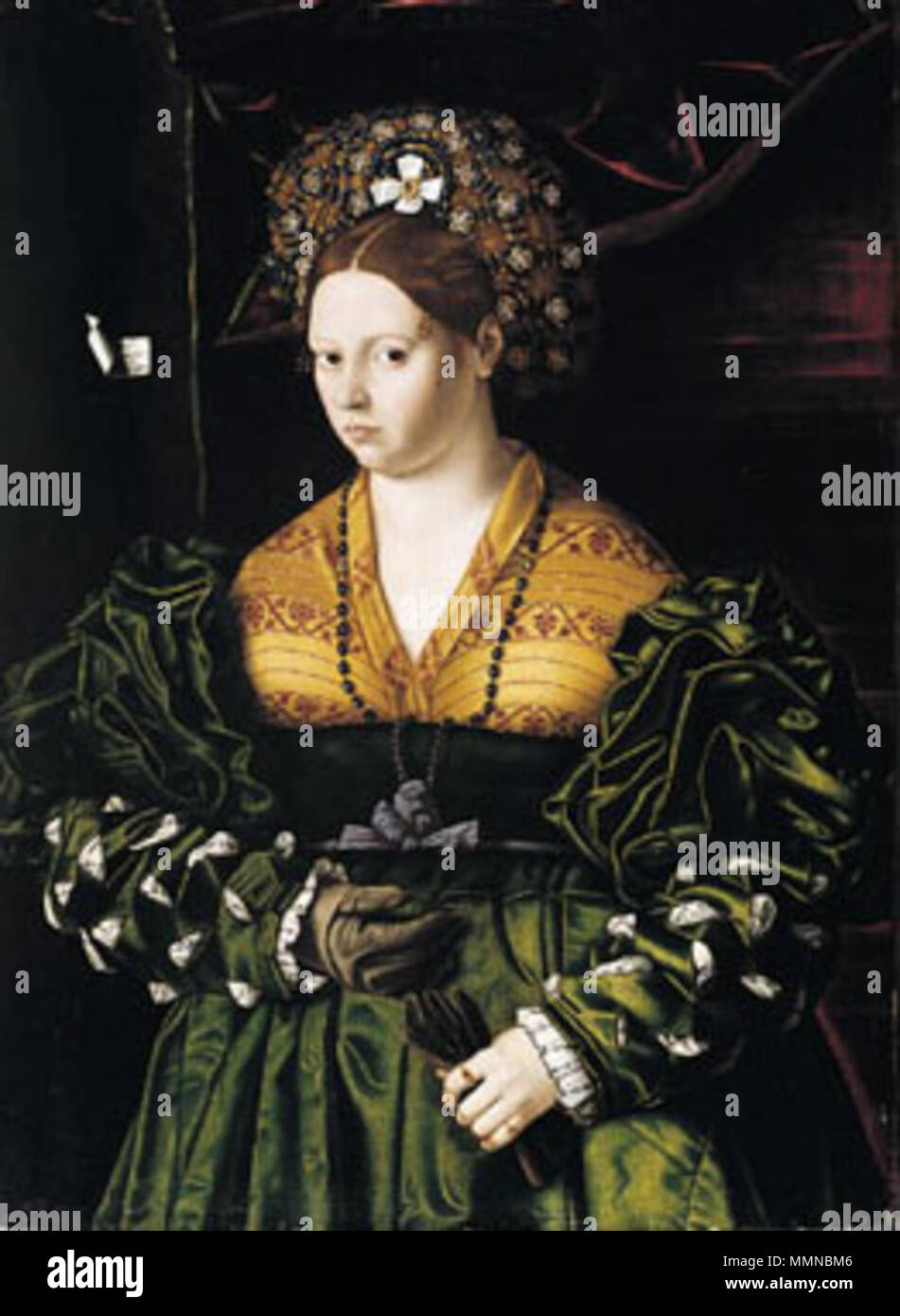 Lady in green dress painting hi-res stock photography and images - Alamy
