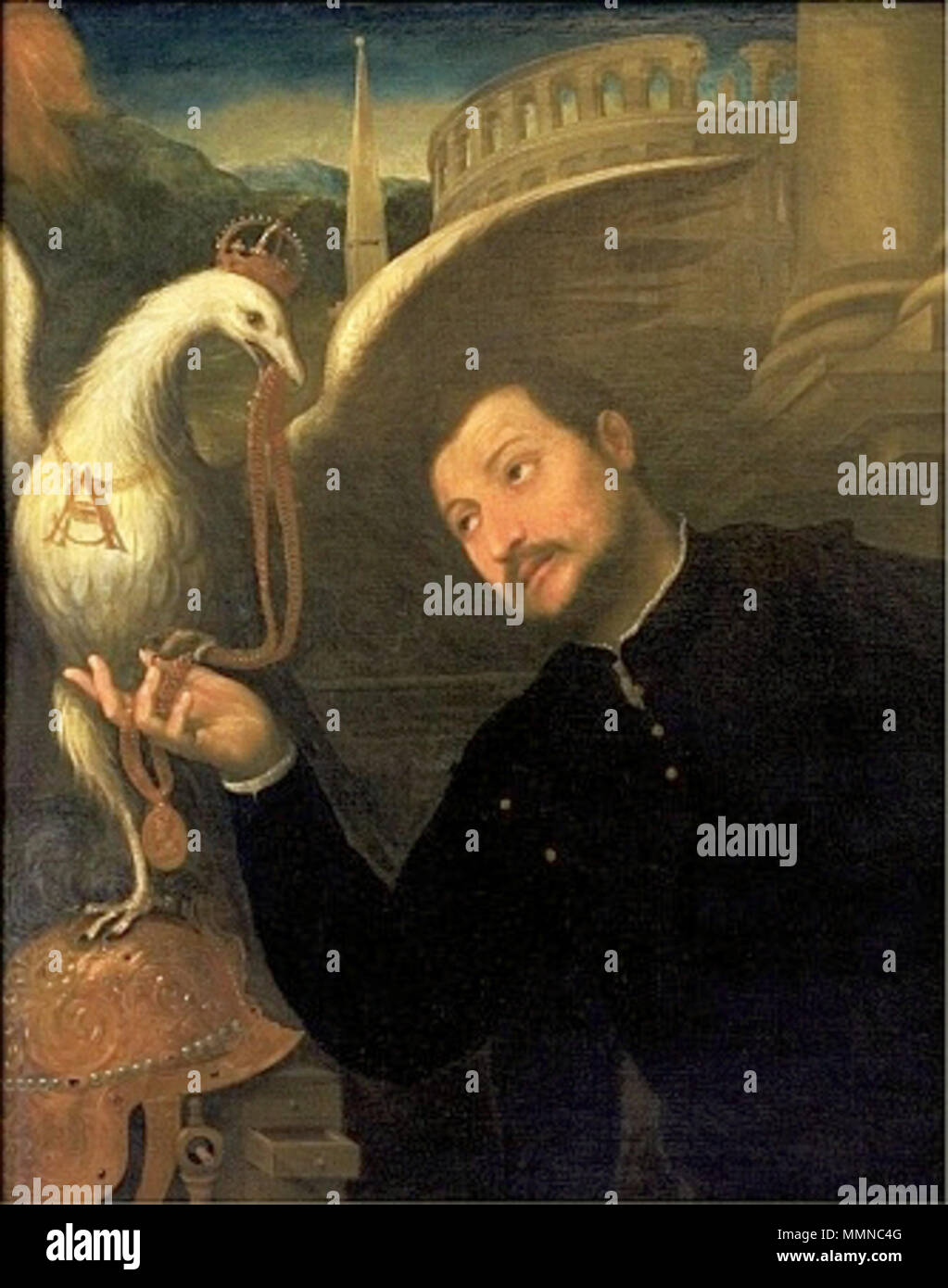 Portrait of Royal jeweller Giovanni Jacopo Caraglio.. 1552. Bordone ...