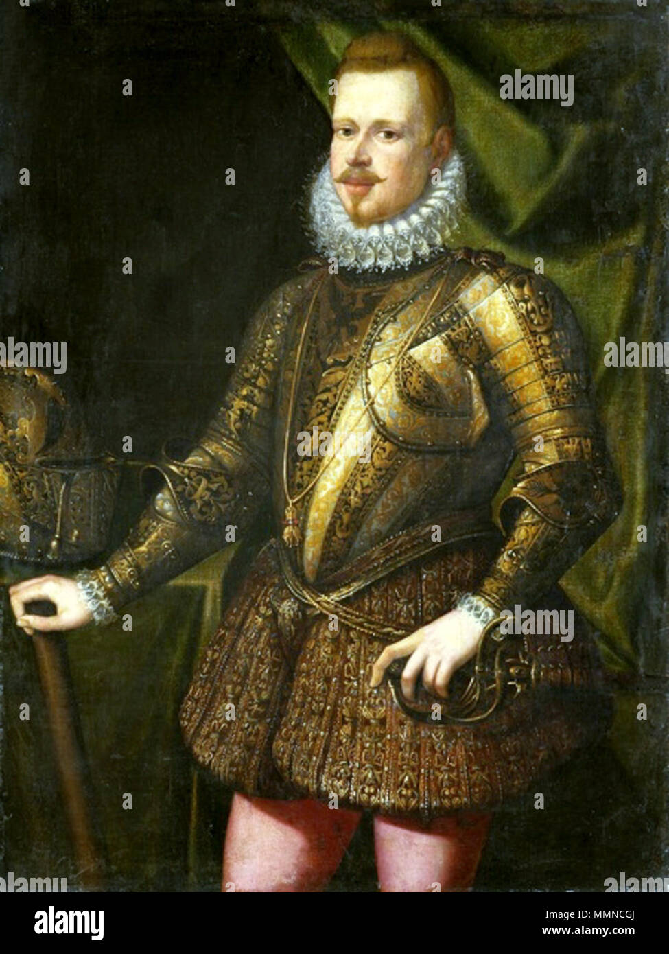Portrait of Vincenzo I Gonzaga, Duke of Mantua.. after 1589. Bahuet Vincenzo Gonzaga Stock Photo