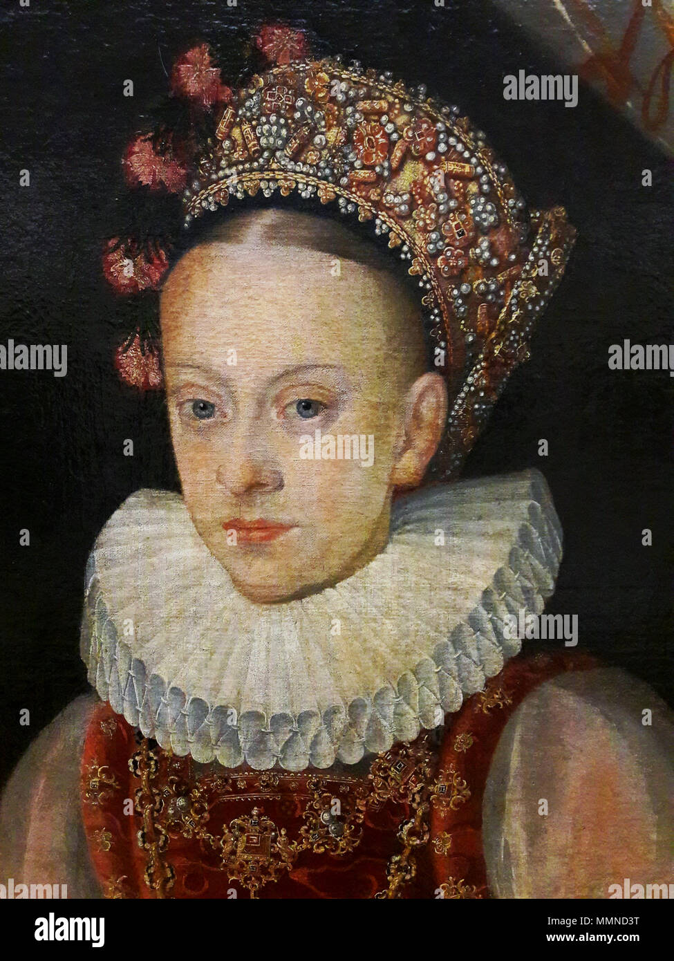 Portrait of Krystyna Lubomirska (detail).. circa 1600. Anonymous