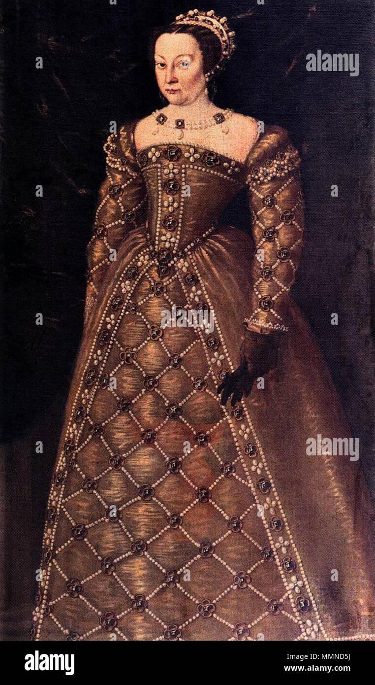 Portrait of Caterina de' Medici (1519-1589). 1600s. 17th-century unknown painters - Portrait of Caterina de' Medici - WGA23957 Stock Photo