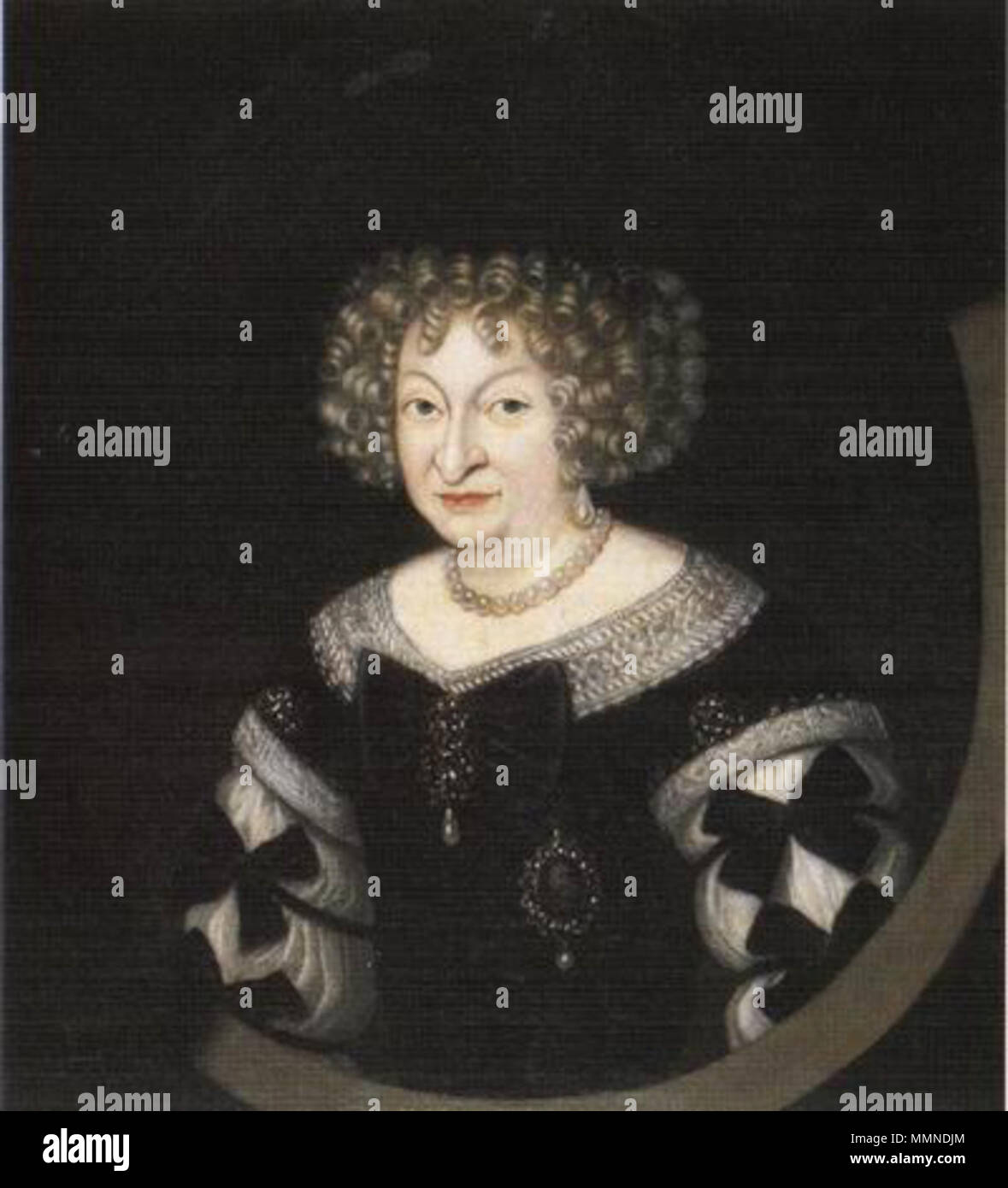 .  English: Princess Elisabeth Sophie of Saxe-Altenburg (1619-1680) Русский: Елизавета София Саксен-Альтенбургская  . 17th century. 1619 Elisabeth Sophie Stock Photo