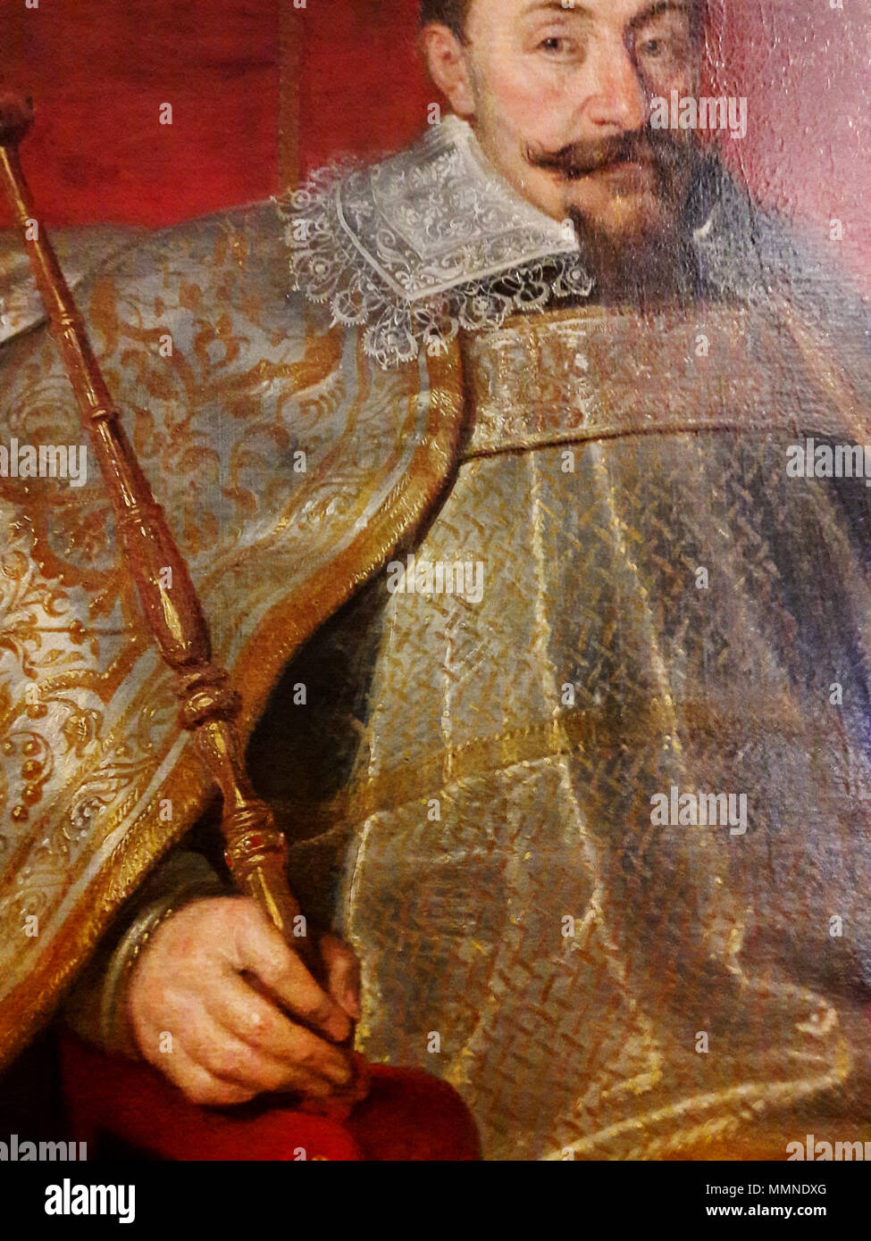 Portrait of Sigismund III Vasa in coronation robes (detail).. circa 1624.  Soutman Sigismund III Vasa in coronation robes (detail) 02 Stock Photo -  Alamy
