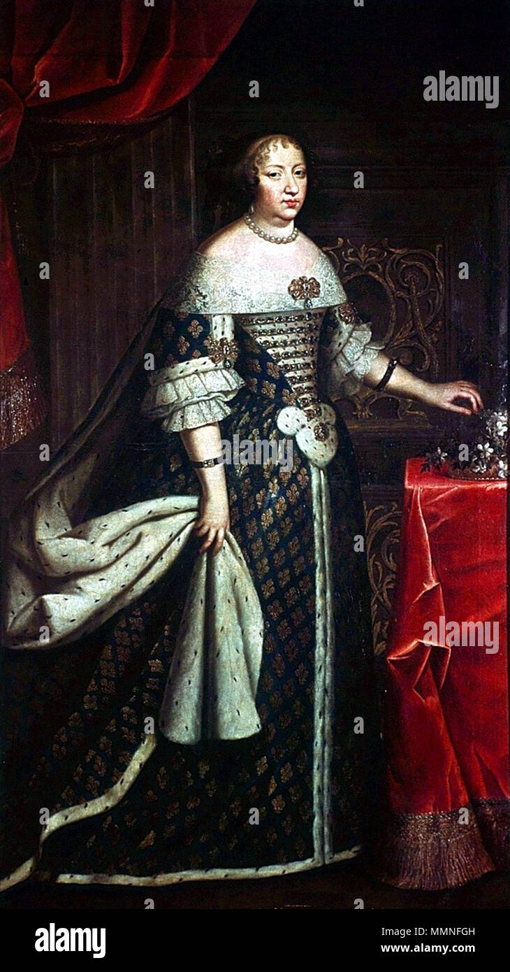 Anne D Autriche Infante D Espagne Reine De France En Costume Royal Vers 1650 Copie Autrichienne D Apres Beaubrun Stock Photo Alamy