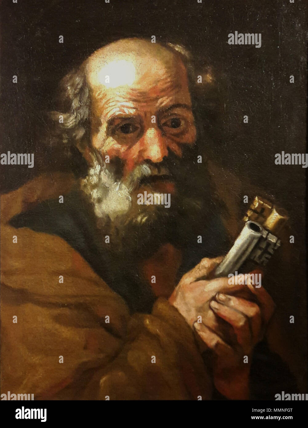 Saint Peter.. mid 17th century. Italy Saint Peter the Apostle Stock