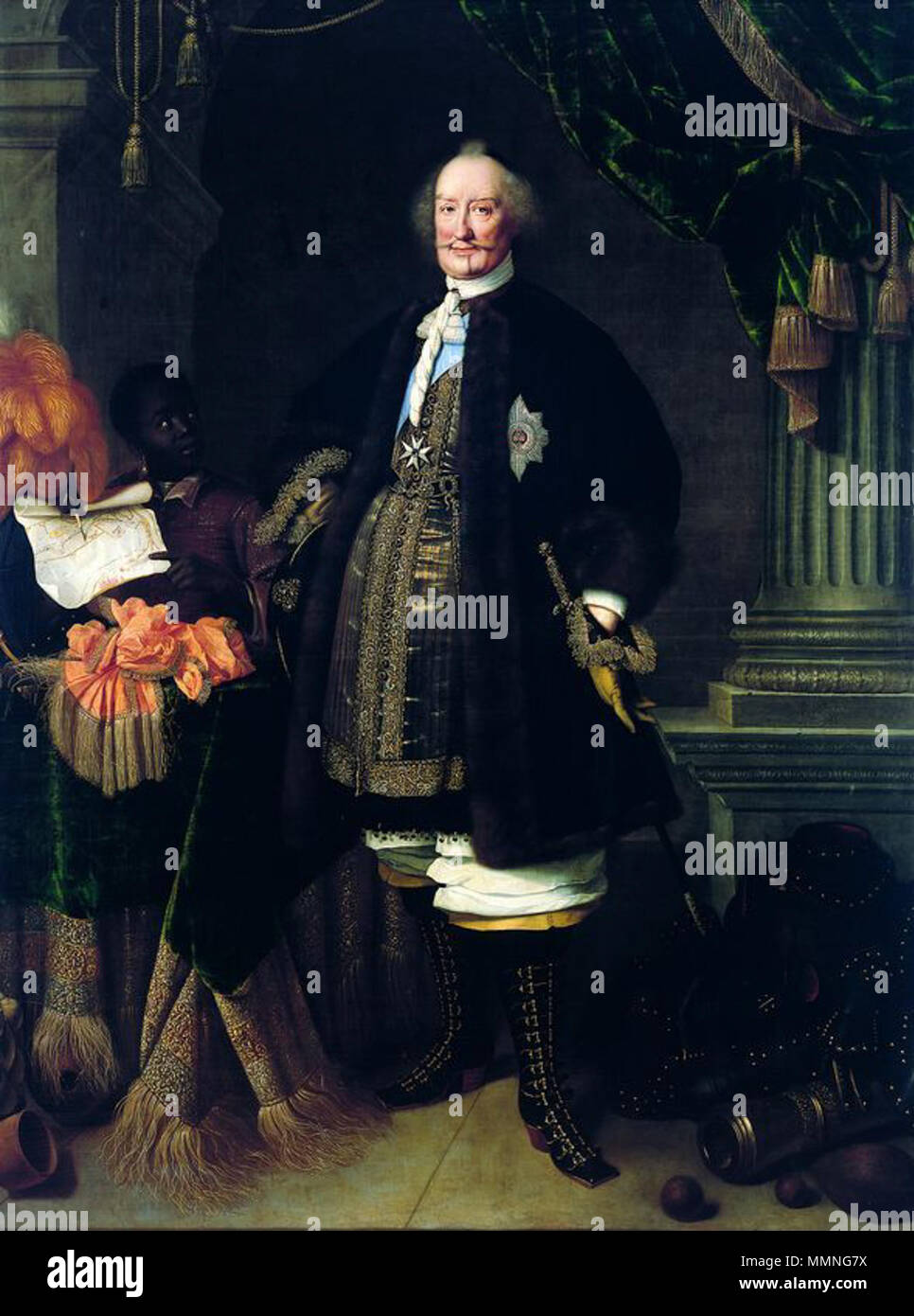 Portrait of Johan Maurits of Nassau-Siegen.. 1666. Nason John Maurice of Nassau-Siegen Stock Photo