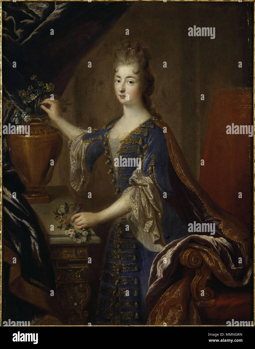 Full portrait of Marie Anne de Bourbon (1666-1739) by François de Troy