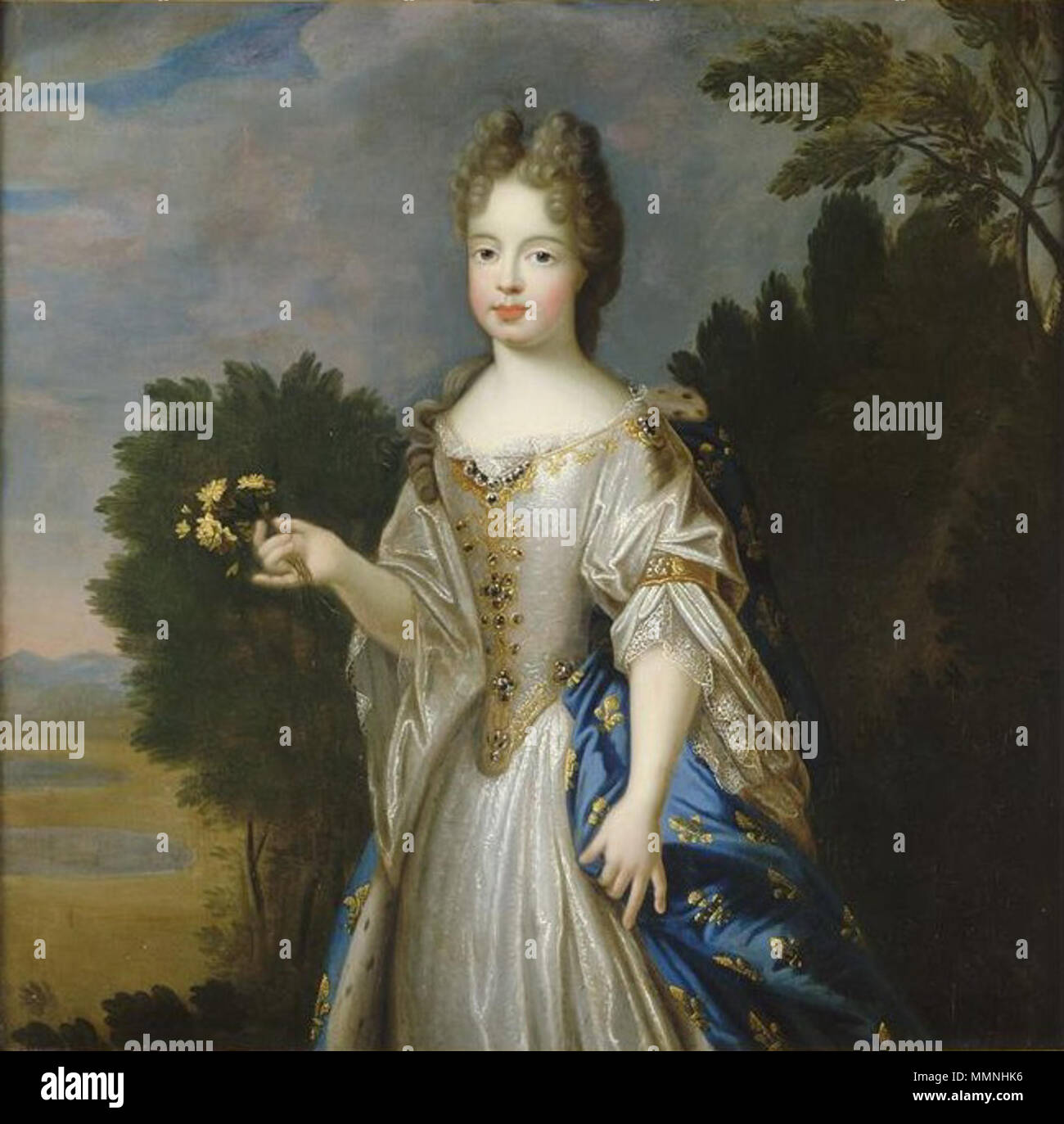 Marie-Adélaïde de Savoie, duchesse de Bourgogne, 15 years old Gobert Stock Photo