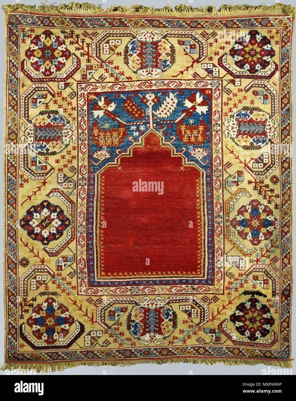 Prayer rug.. 18th century. Turkey Prayer rug Stock Photo - Alamy