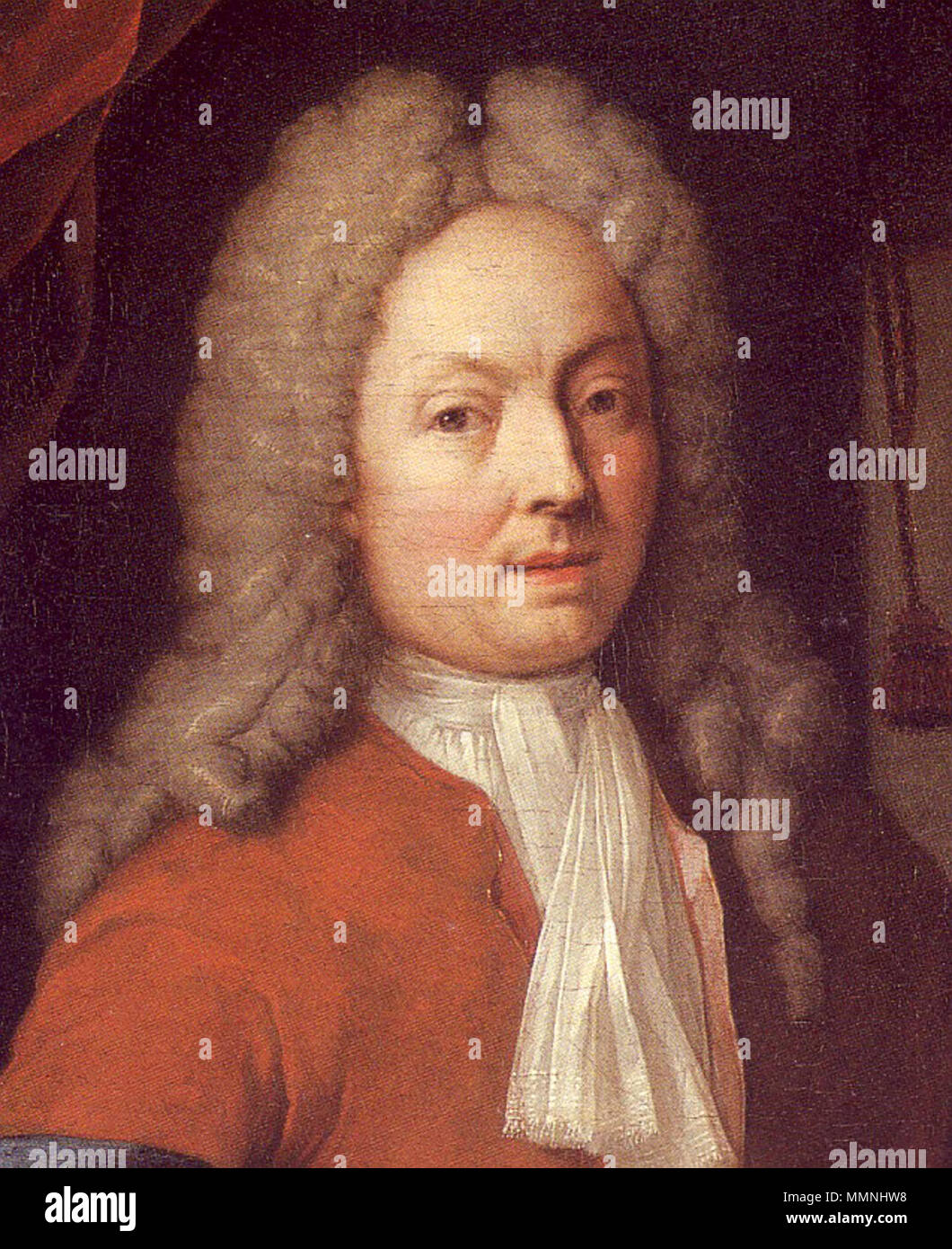 .  Deutsch: Matthaeus Terwesten: 'Herkules mit Lorbeer bekrönt'.  Self-portrait. circa 1705. Terwesten Matthaeus Selbstportrait 1724 Stock Photo