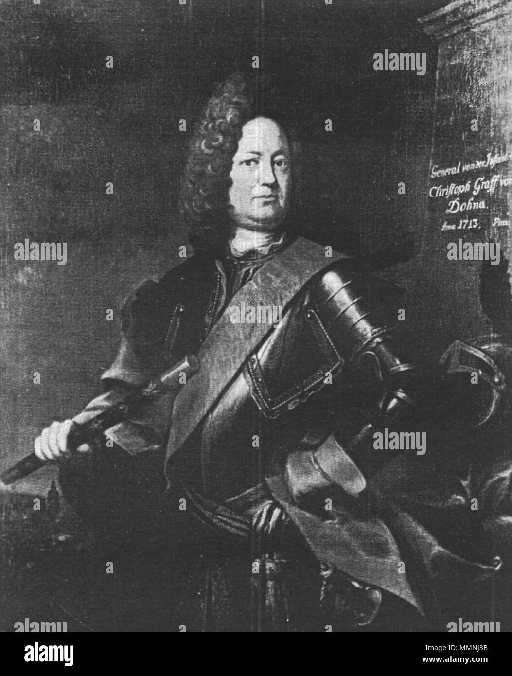 Dohna, Christoph (1665-1733) preußischer Minister und General der Infanterie Stock Photo